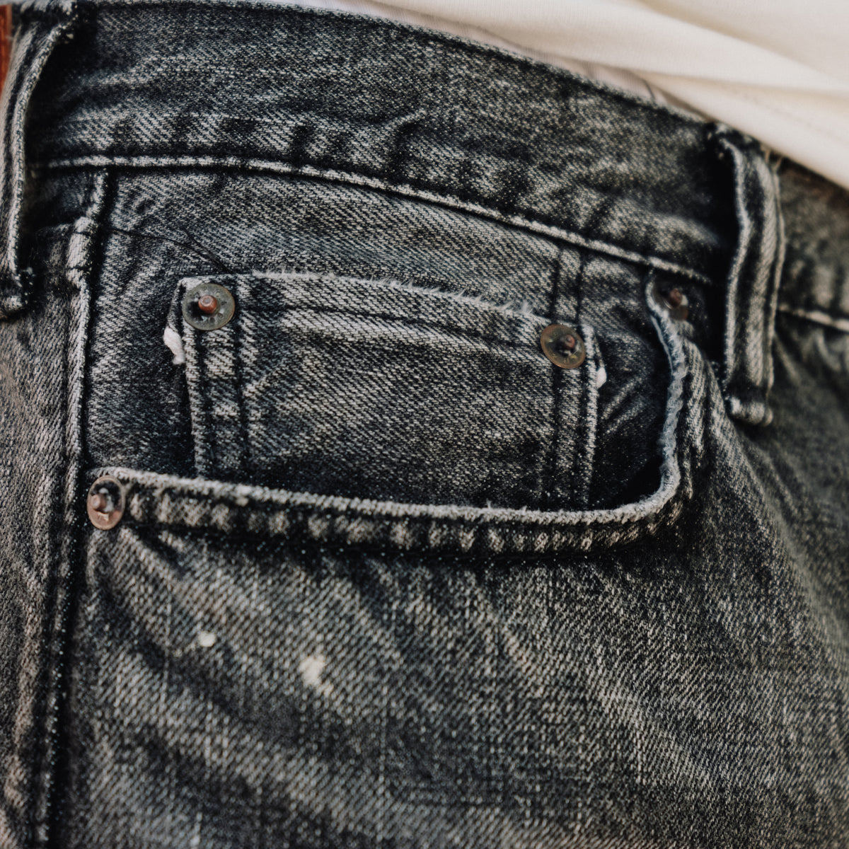 Full Count 1108 13.7oz Slim Straight Jean Black Dartford Splatter