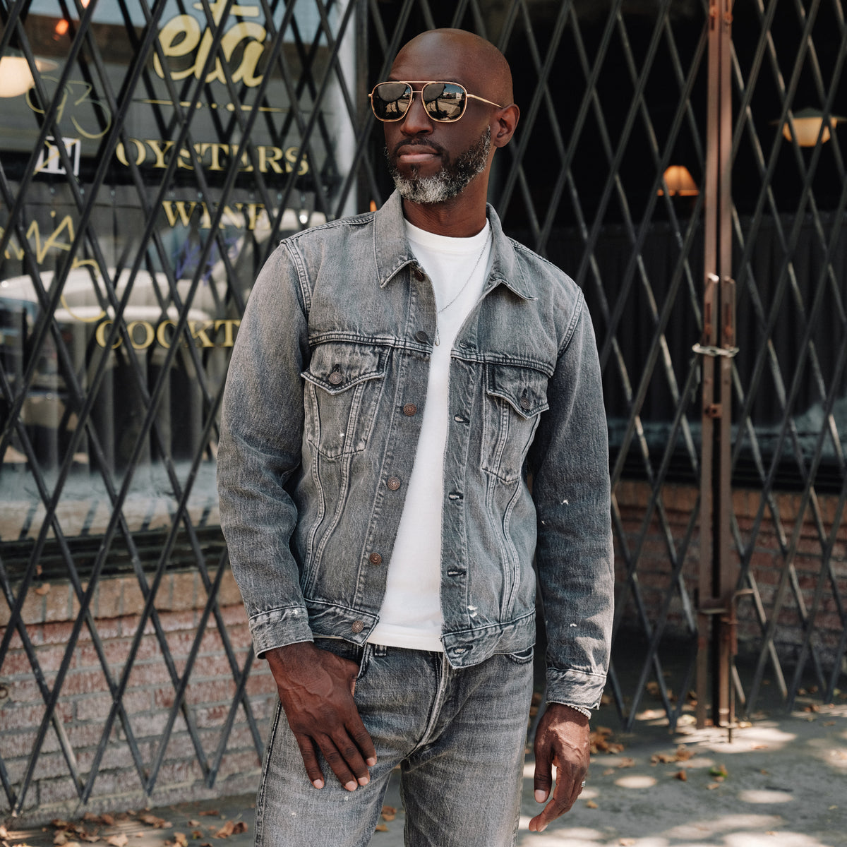 Full Count Type 3 Denim Jacket Black Dartford Splatter