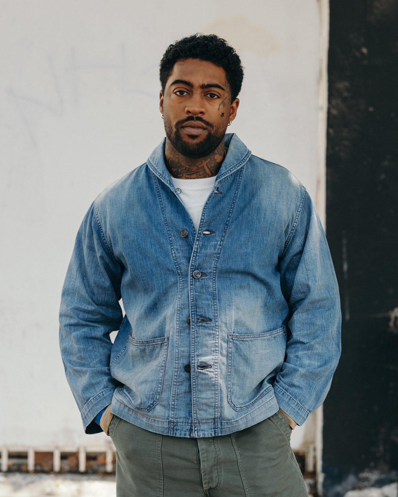 Full Count 2052HW-1 USN Shawl Collar Denim Coverall Hand Wash 