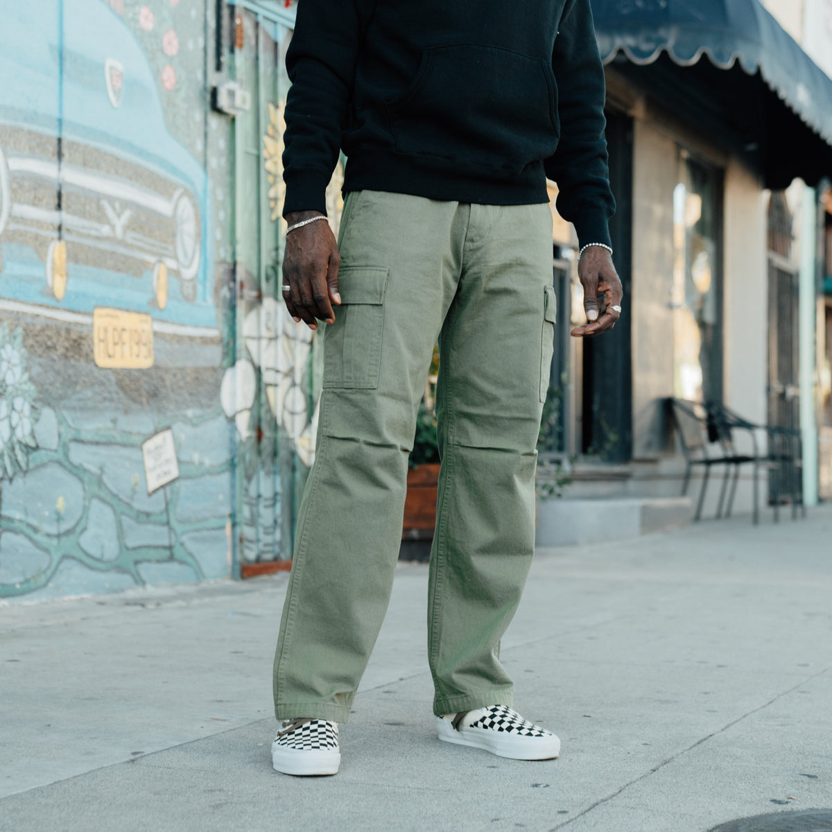The Flat Head FN-PA-C016 Cargo Pants Olive