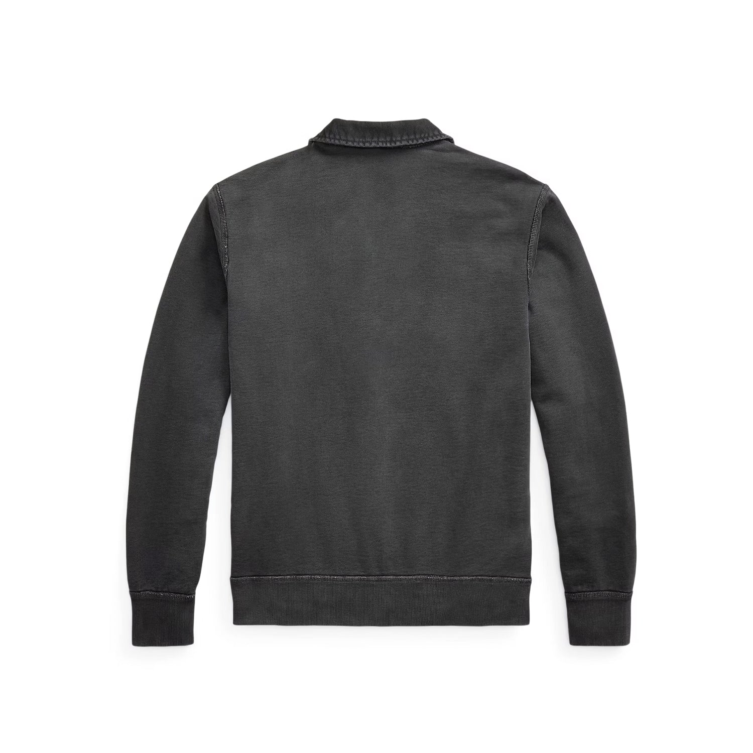 RRL French Terry Quarter-Zip Pullover Faded Black