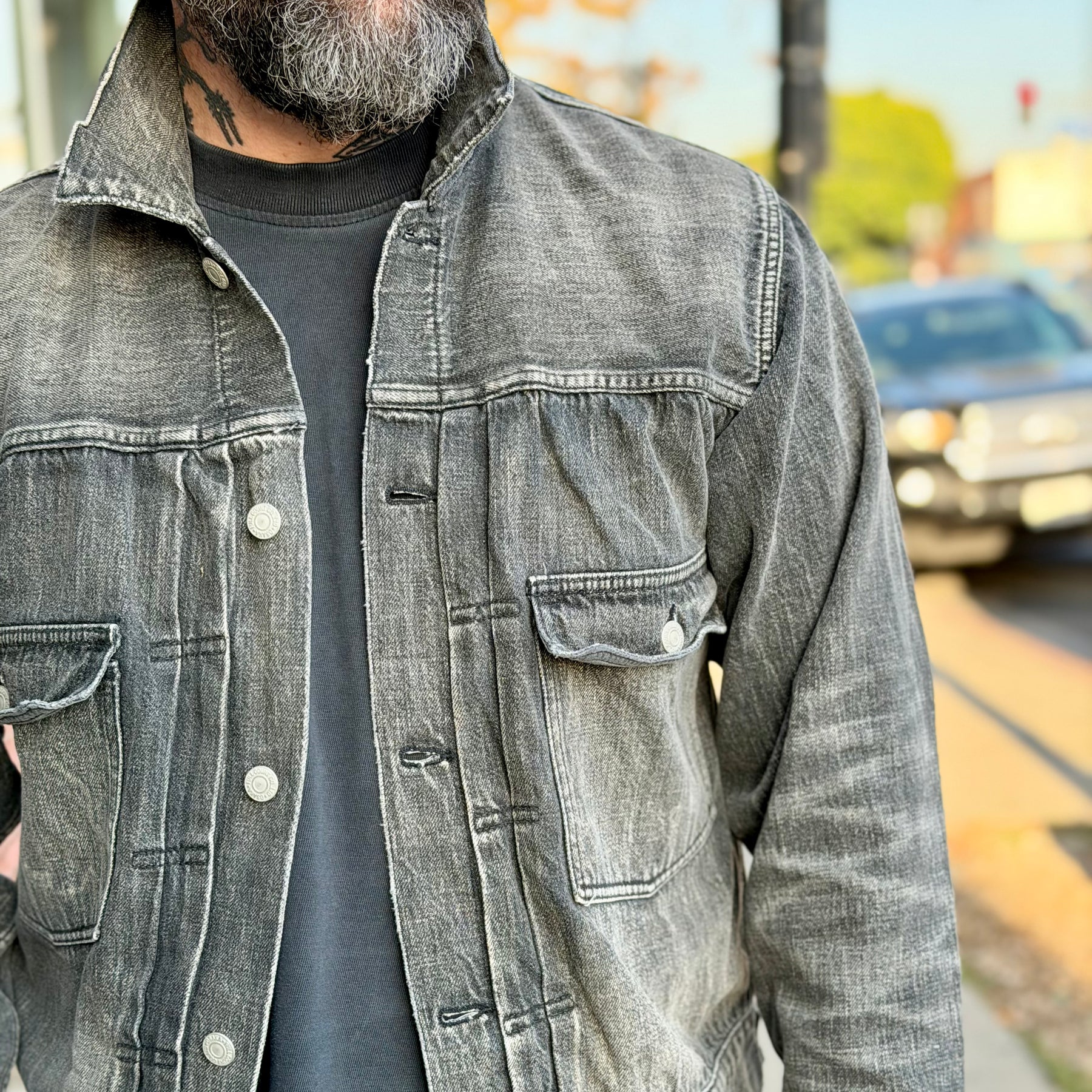 Full Count 2102BKHW Type 2 Black Denim Jacket Dartford