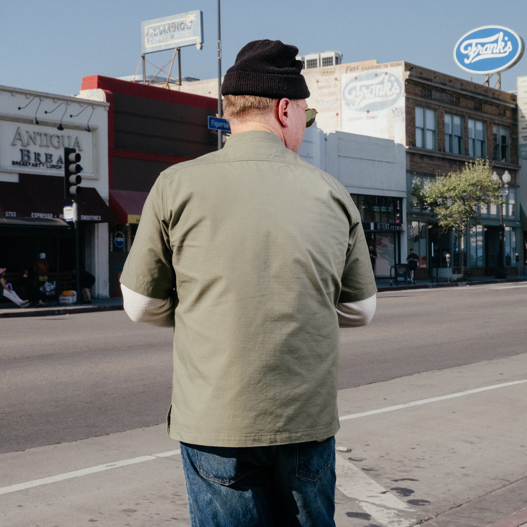 Iron Heart IHSH-415-GRN 8oz Ripstop Short Sleeved Mechanic Shirt Military Green FINAL SALE