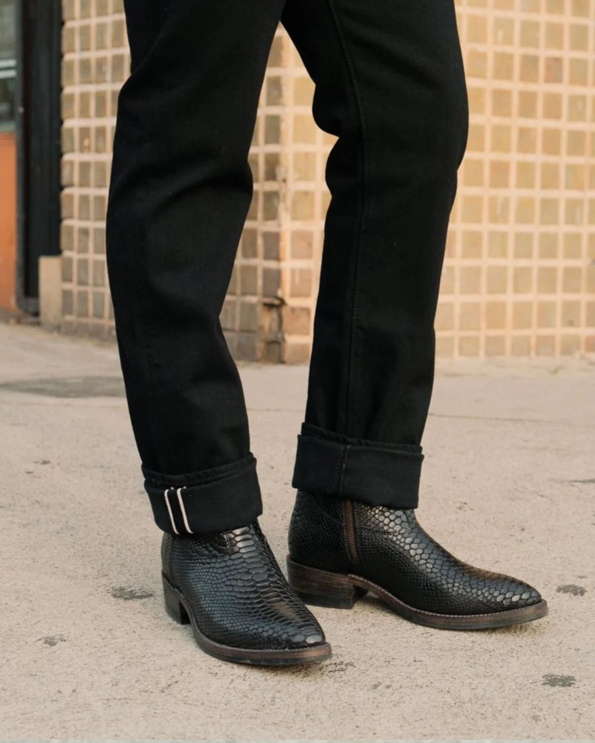 Santa Rosa Brand x Snake Oil Provisions Heartbreaker Boot Black Snake