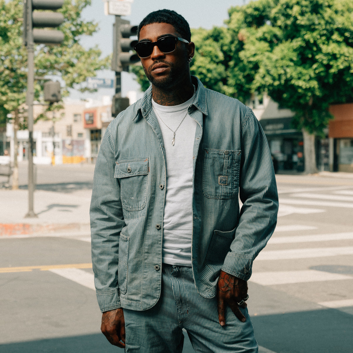 Polo Ralph Lauren Indigo Hickory-Stripe Utility Jacket