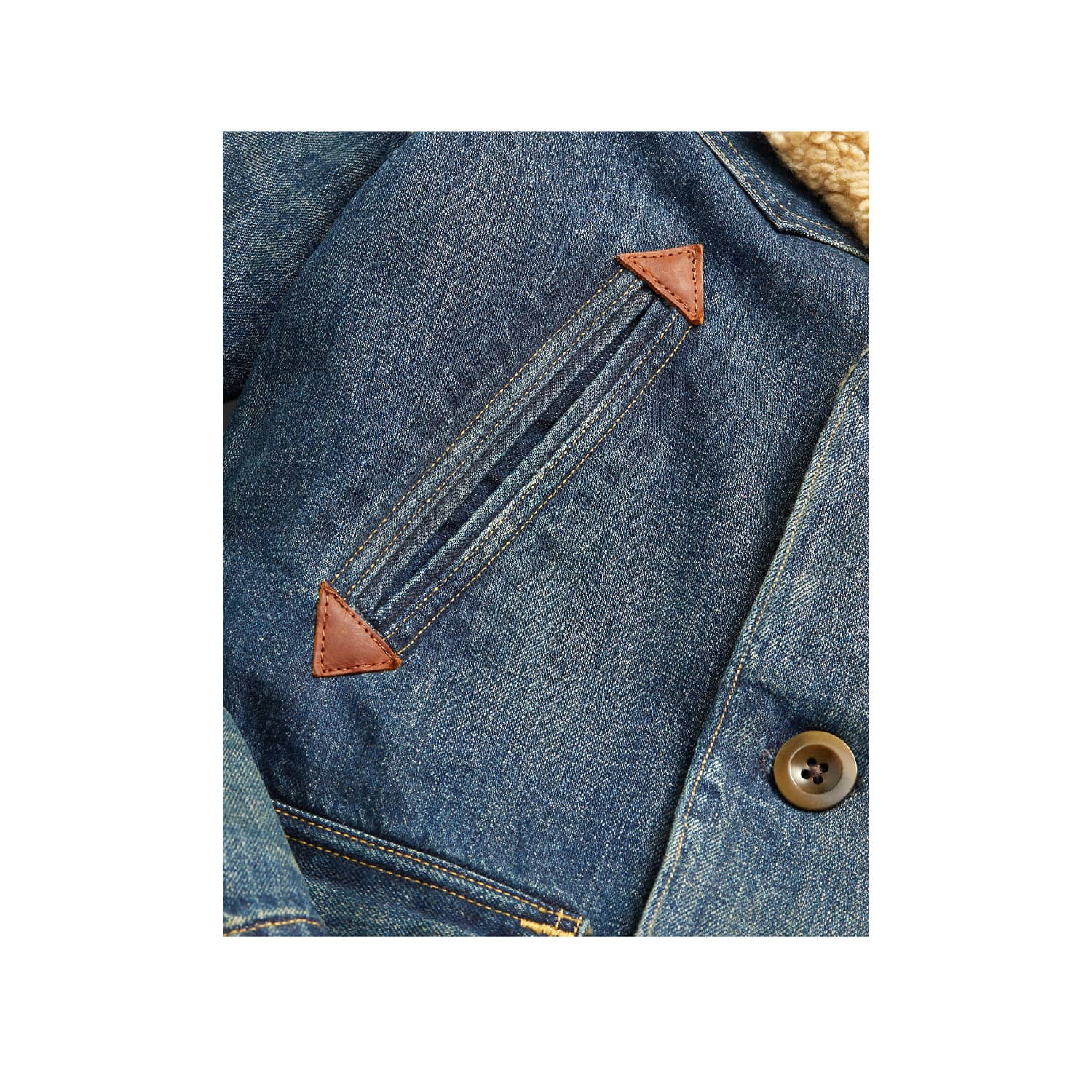 RRL Hitching Fleece Denim Ranch Jacket