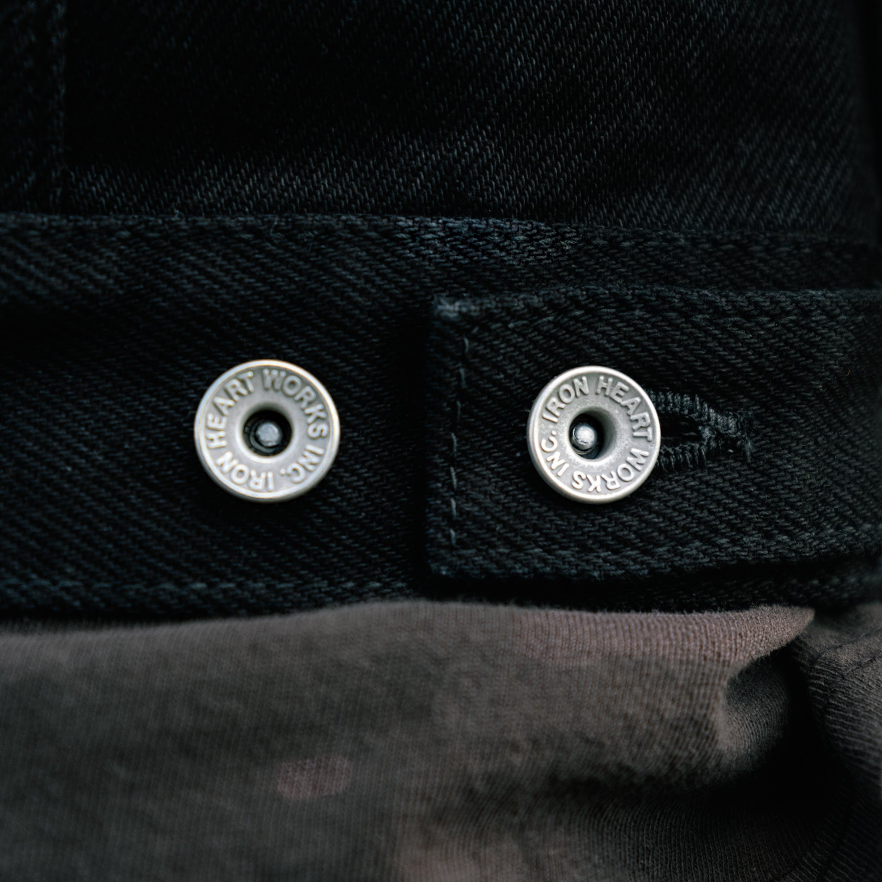 Iron Heart 21oz Selvedge Denim Modified Type III Jacket Superblack Fades to Grey