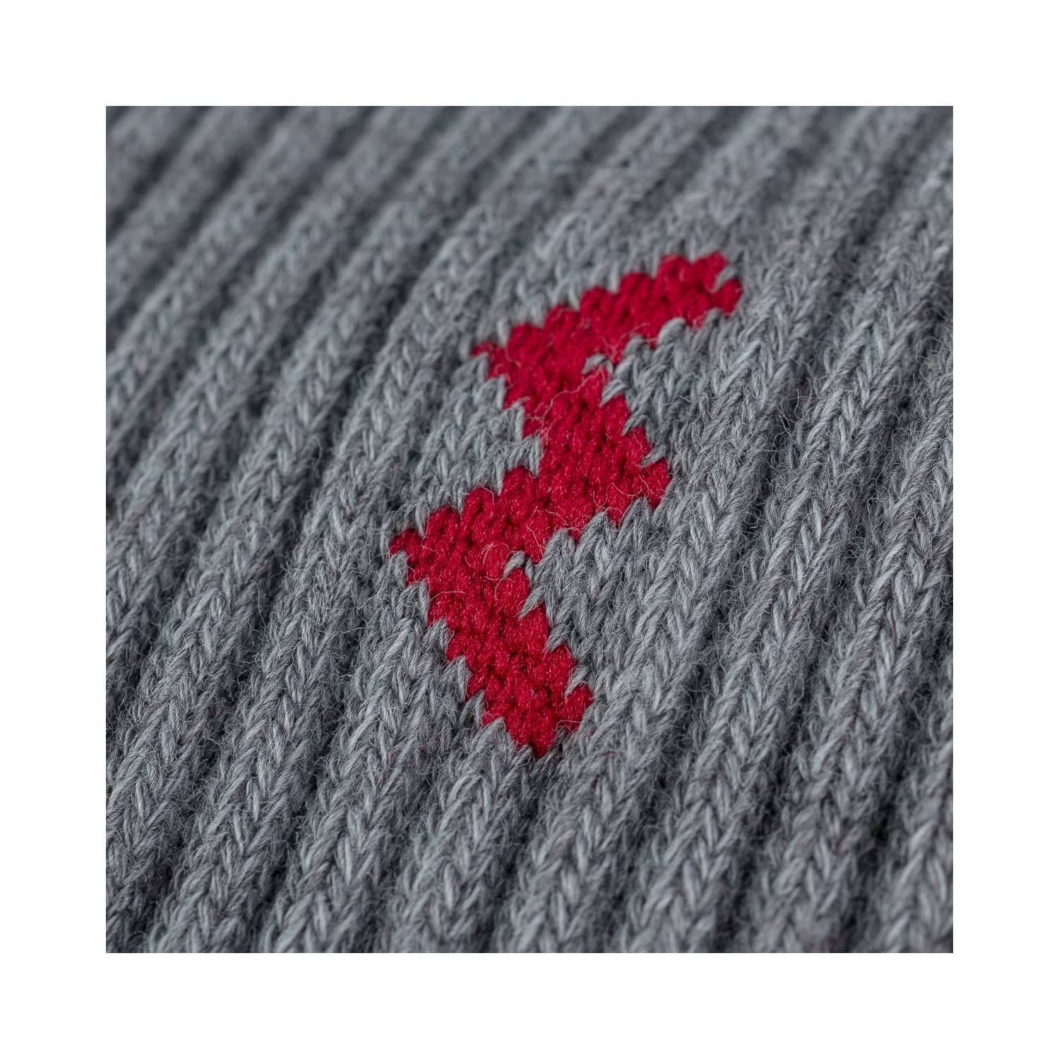 Iron Heart Work Boot Socks Grey/ Red