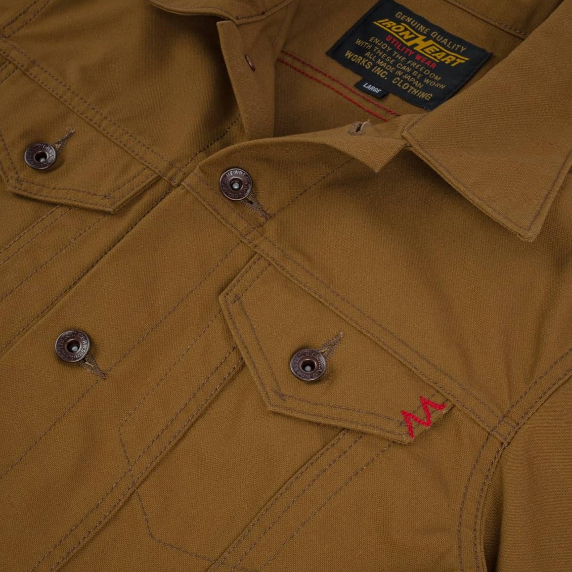 Iron Heart IHJ-133-BRN 10oz TC Duck Modified Type III Jacket Brown FINAL SALE