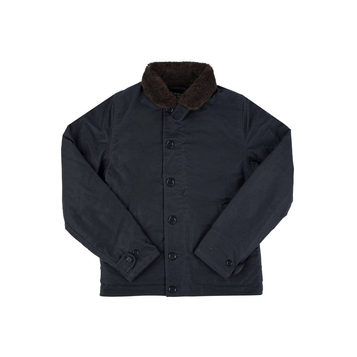 Iron Heart IHM-37-BLK Oiled Whipcord N1 Deck Jacket Black