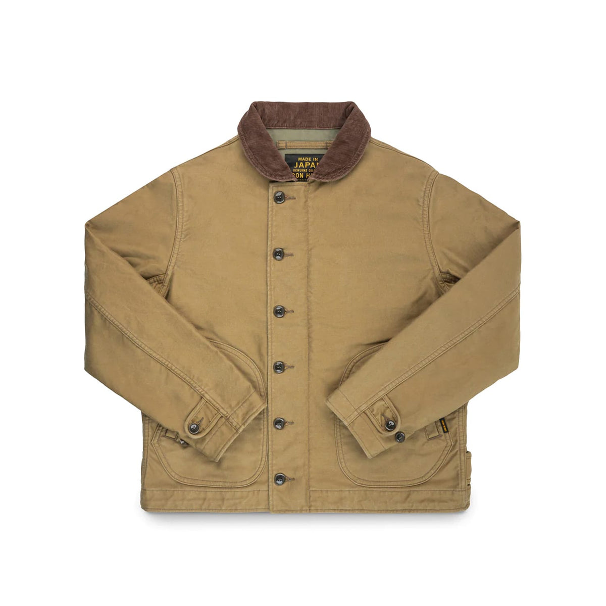 Iron Heart IH-48-KHA 12oz Whipcord Lightweight N1 Deck Jacket Khaki