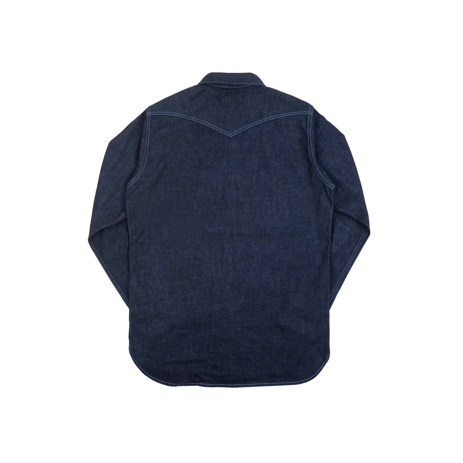 Iron Heart IHSH-352-BLU 10oz Selvedge Denim Western Shirt Indigo Overdyed Blue