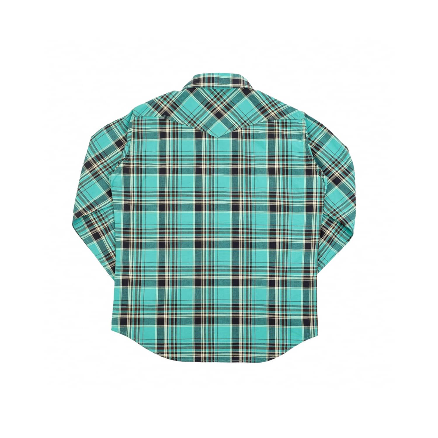 Iron Heart IHSH-355-GRN 5oz Selvedge Madras Check Western Shirt Green