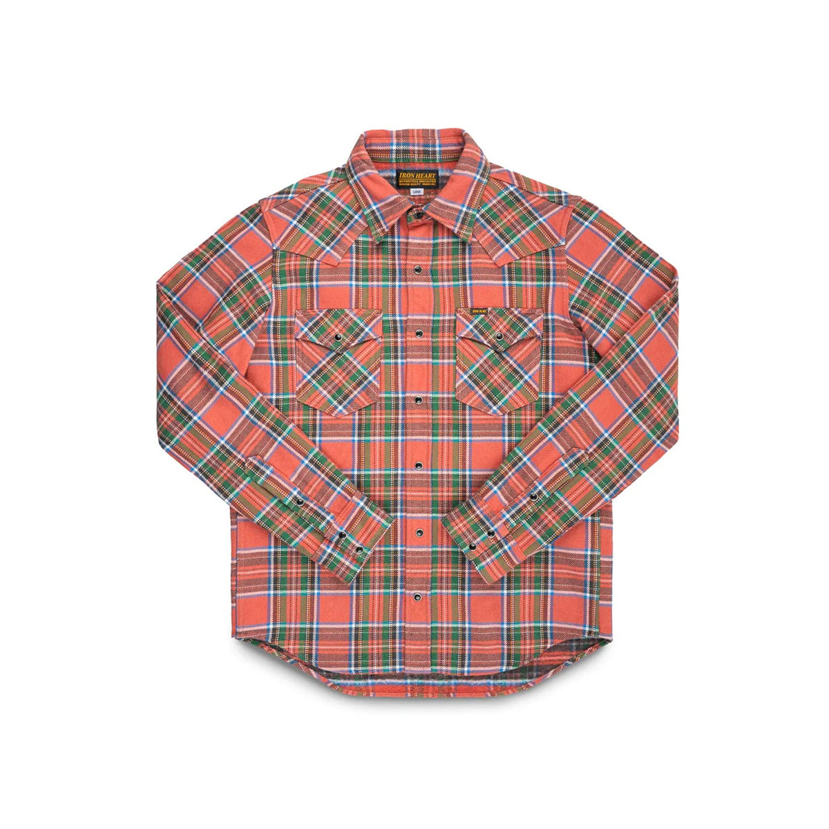 Iron Heart IHSH-436-RED Ultra Heavy Flannel American Check Western Shirt Red "The Watermelon Man"