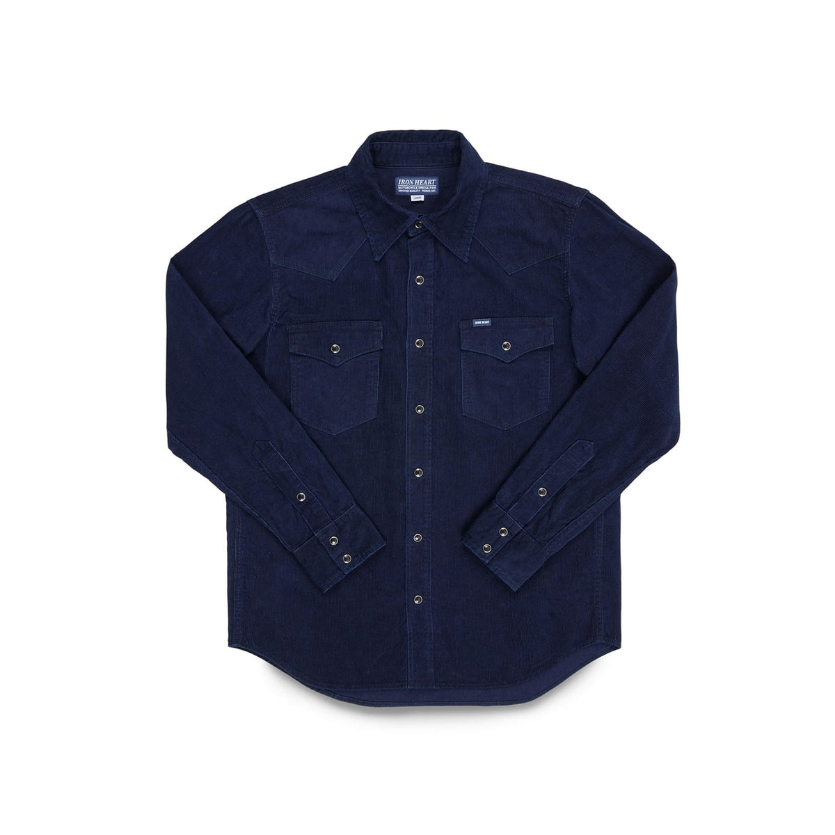 Iron Heart IHSH-438-IND 7.5oz Selvedge Corduroy Western Shirt Indigo