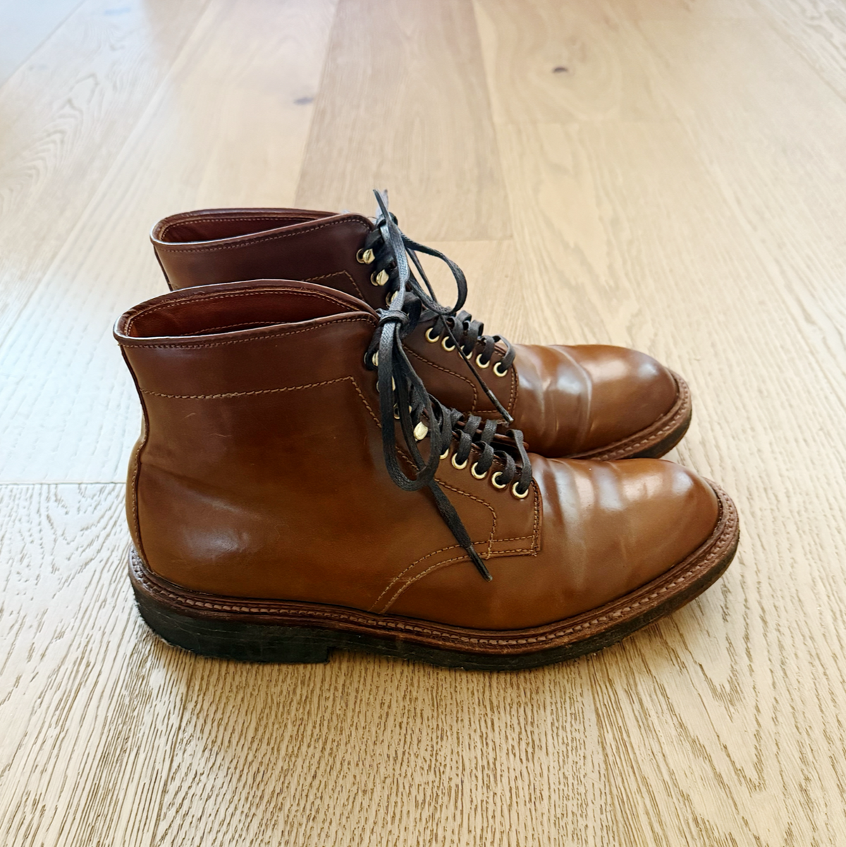 Alden x Snake Oil Provisions Plain Toe Indy Boot Whiskey Shell PRE-OWNED/ FINAL SALE