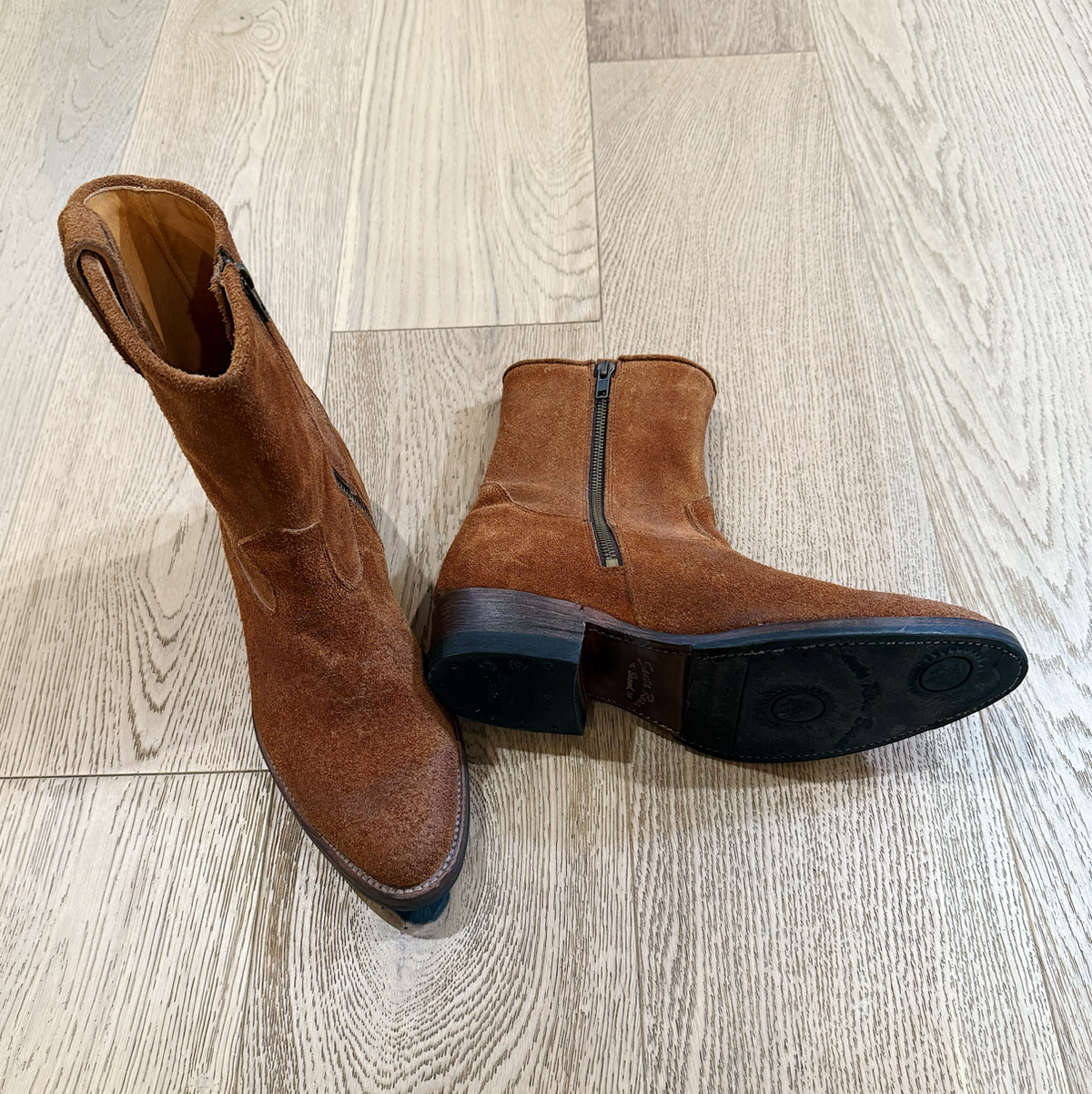 Santa Rosa x Snake Oil Provisions Heartbreaker Boot Tobacco Suede Sample FINAL SALE