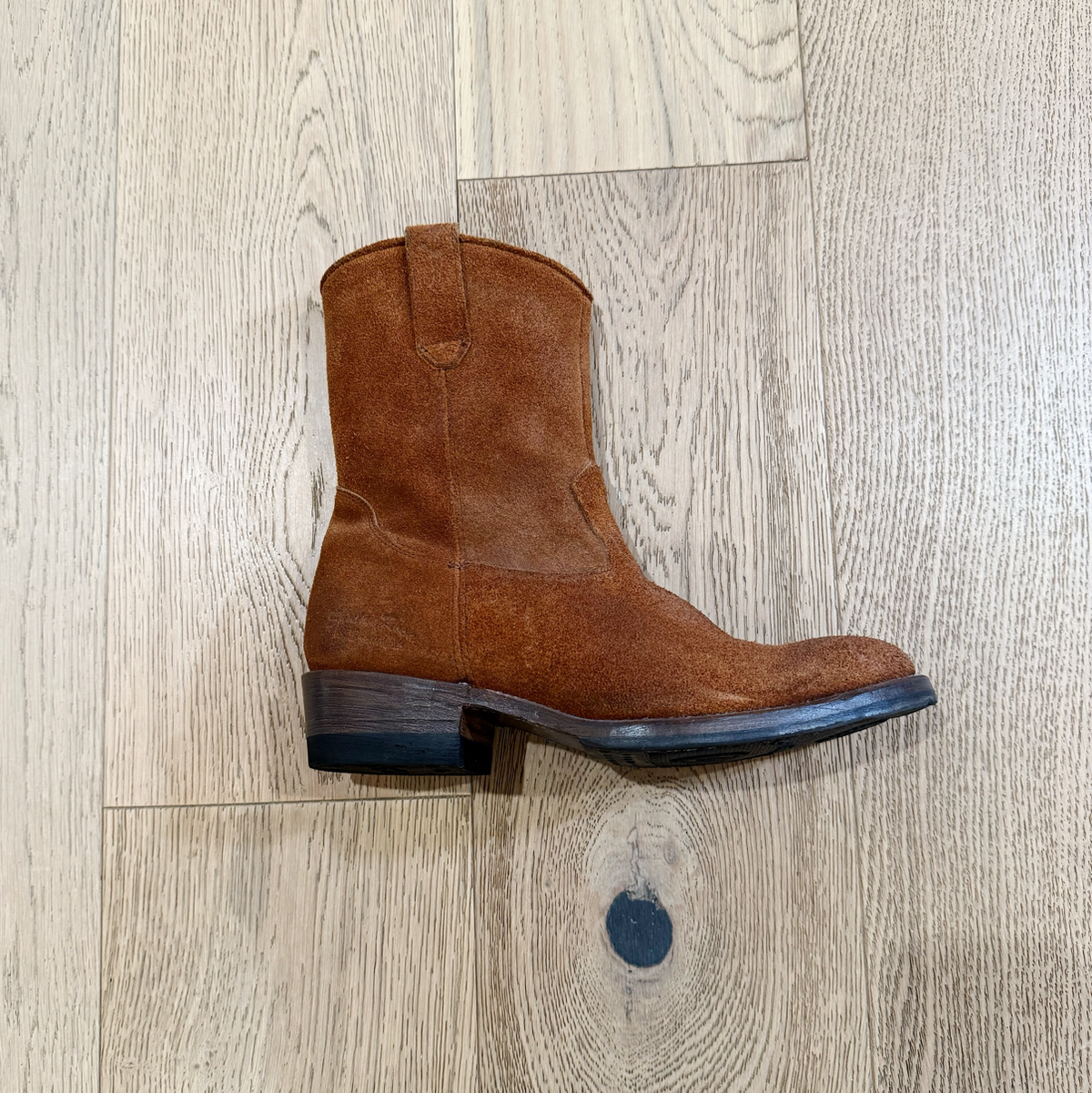 Santa Rosa x Snake Oil Provisions Heartbreaker Boot Tobacco Suede Sample FINAL SALE