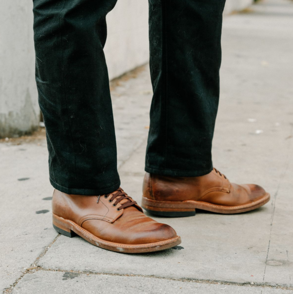 Alden x Snake Oil Provisions Union Plain Toe Boot Natural Chromexcel