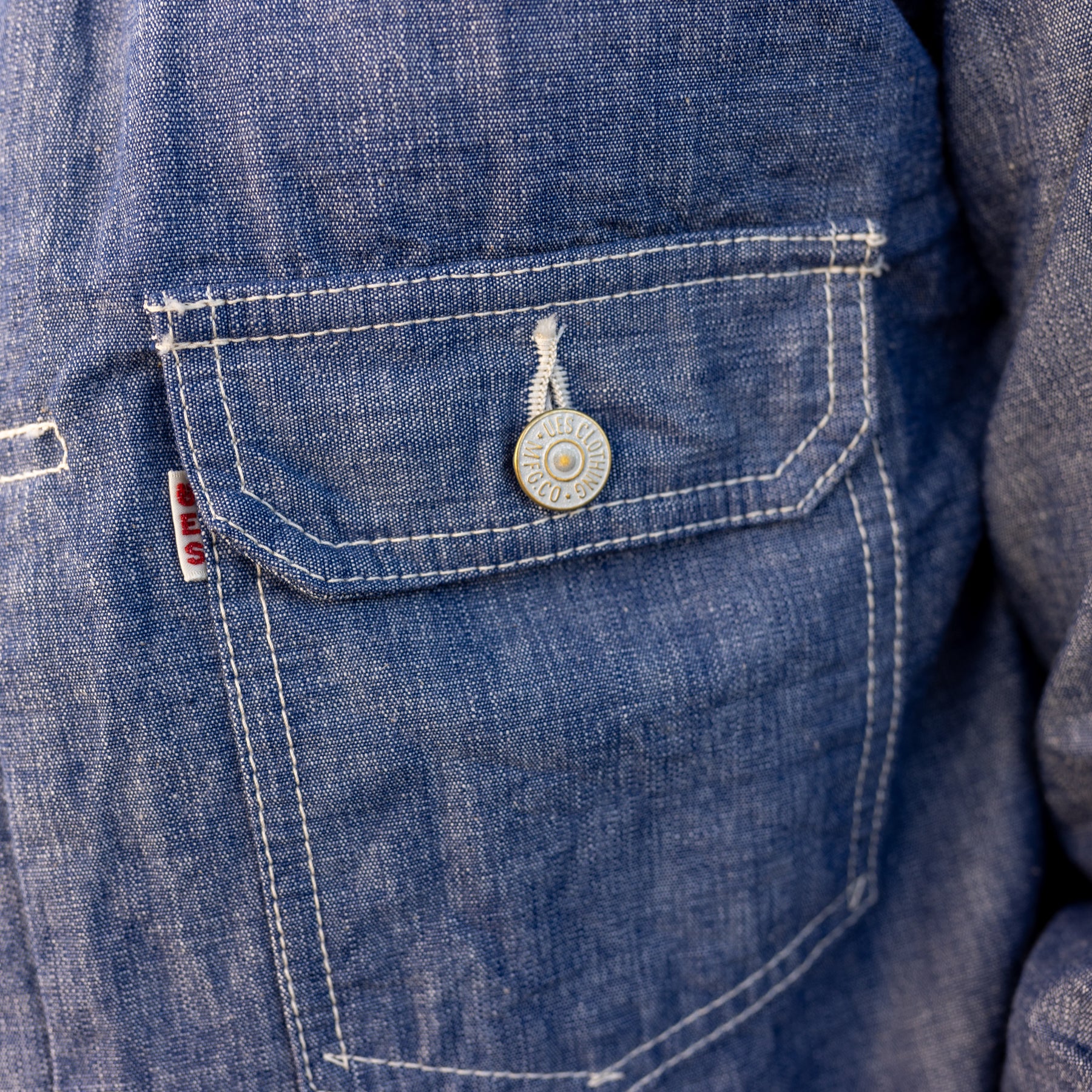 UES 2nd Type Chambray Jacket Light Indigo
