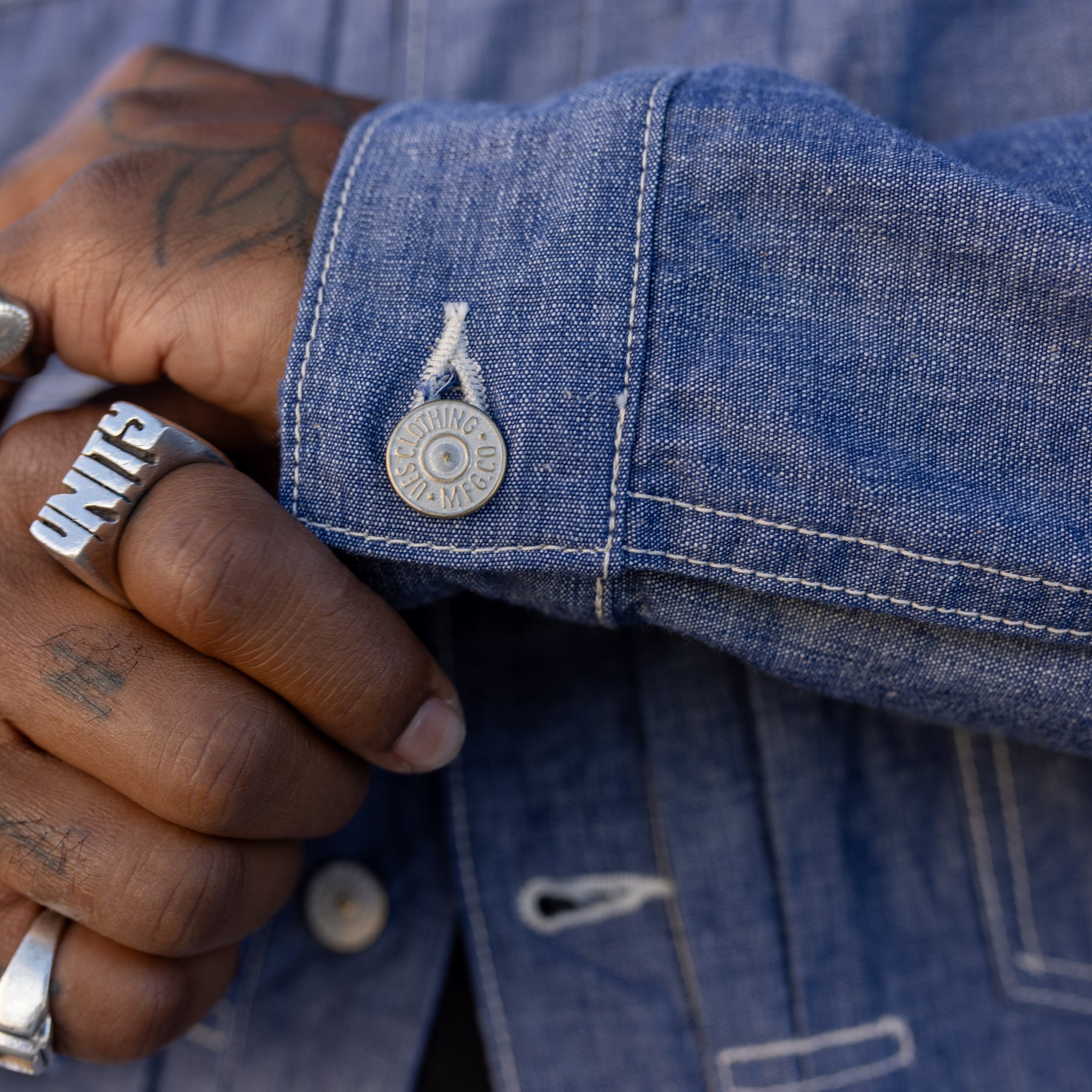 UES 2nd Type Chambray Jacket Light Indigo