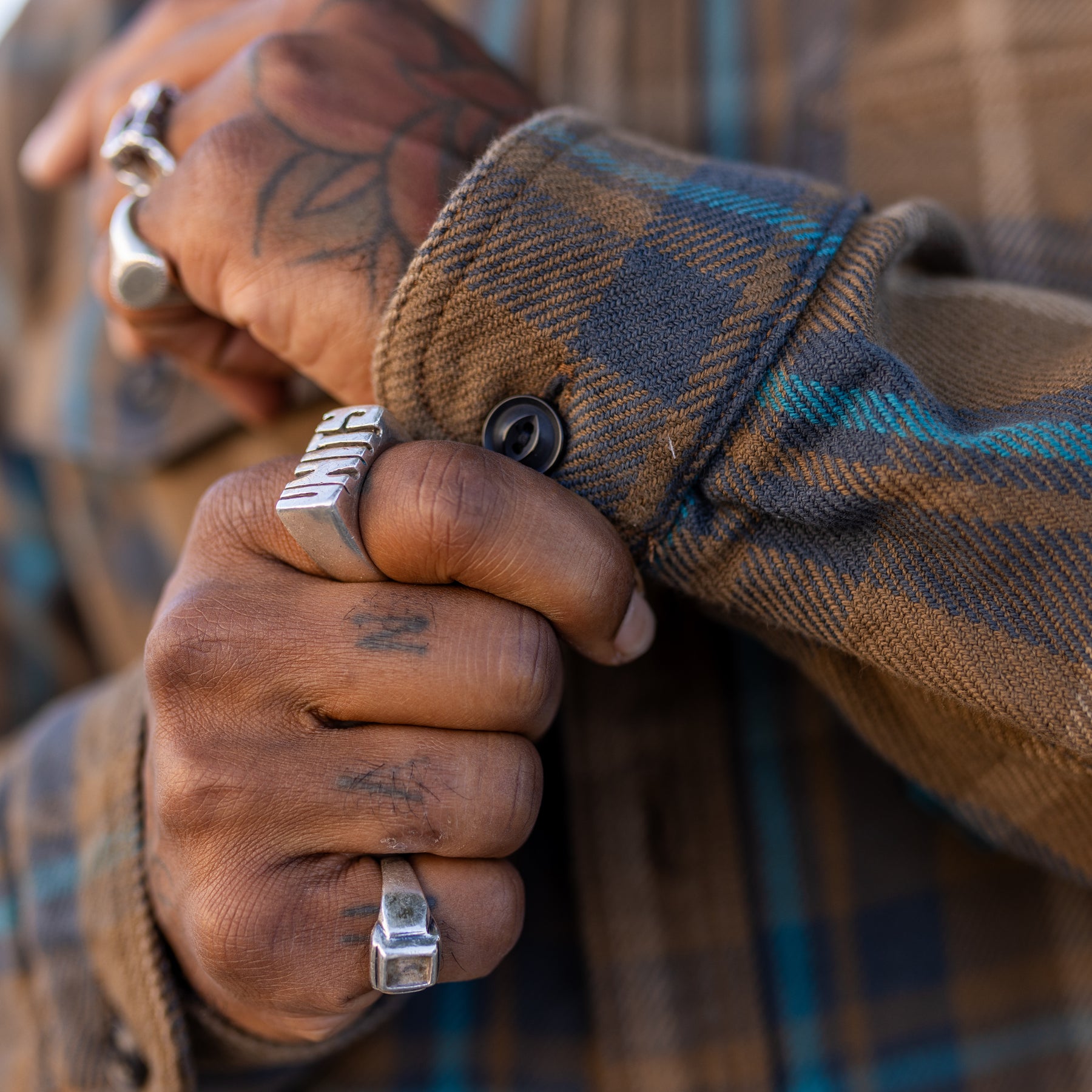UES Extra Heavy Flannel Shirt Beige