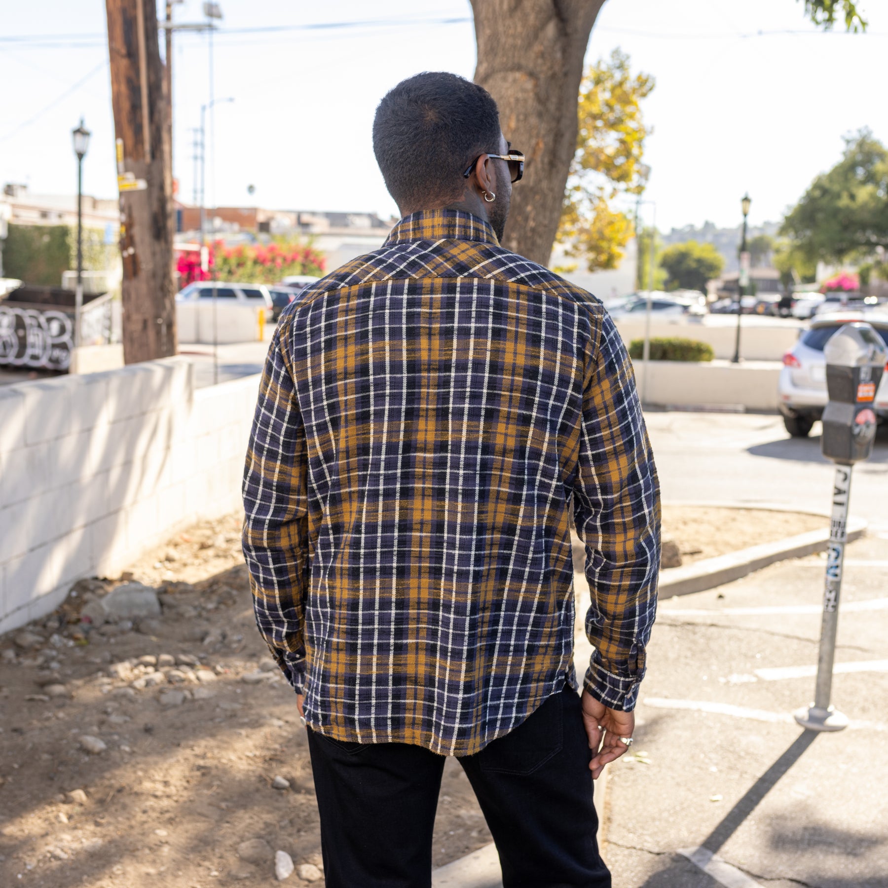 UES Slubby Flannel Shirt Purple