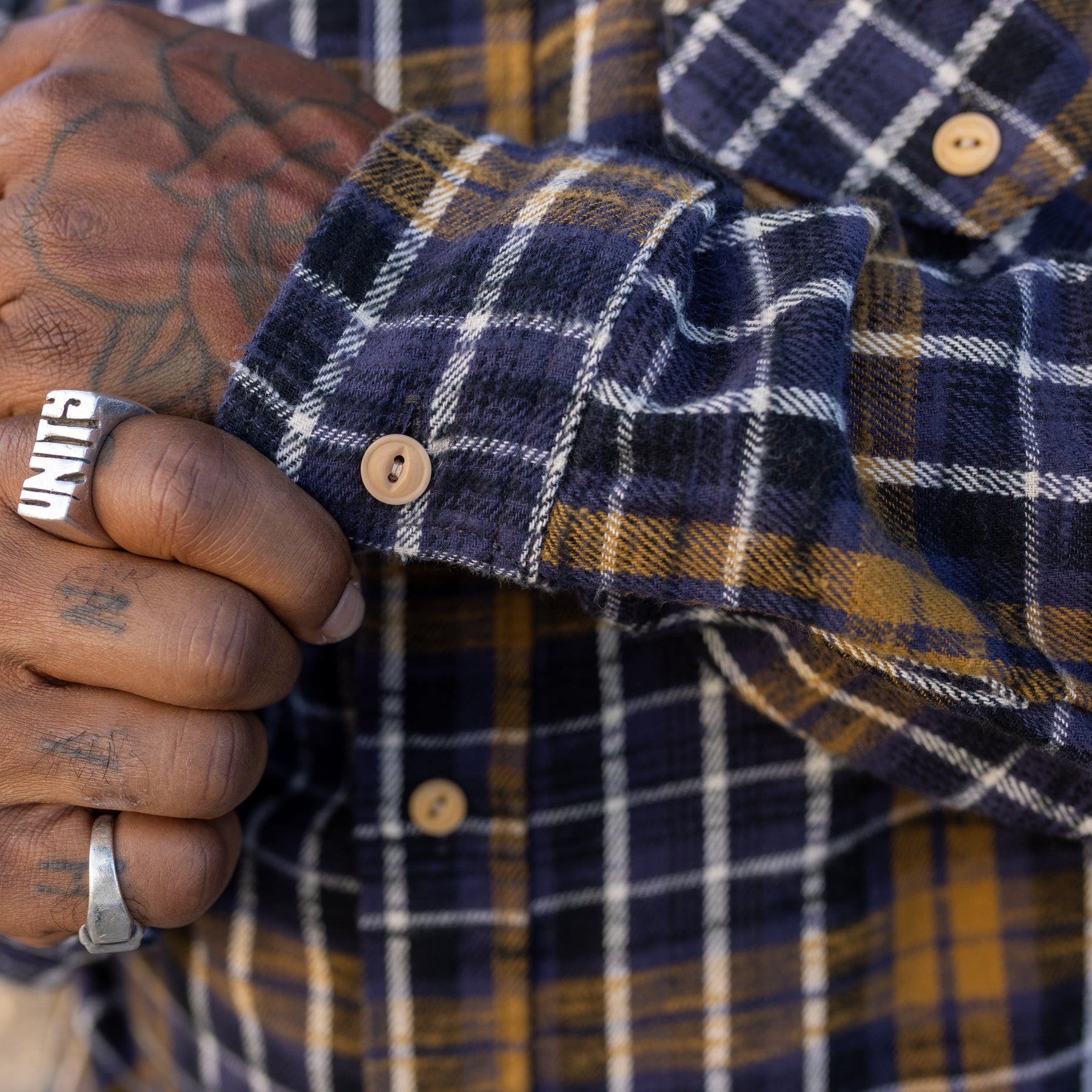 UES Slubby Flannel Shirt Purple