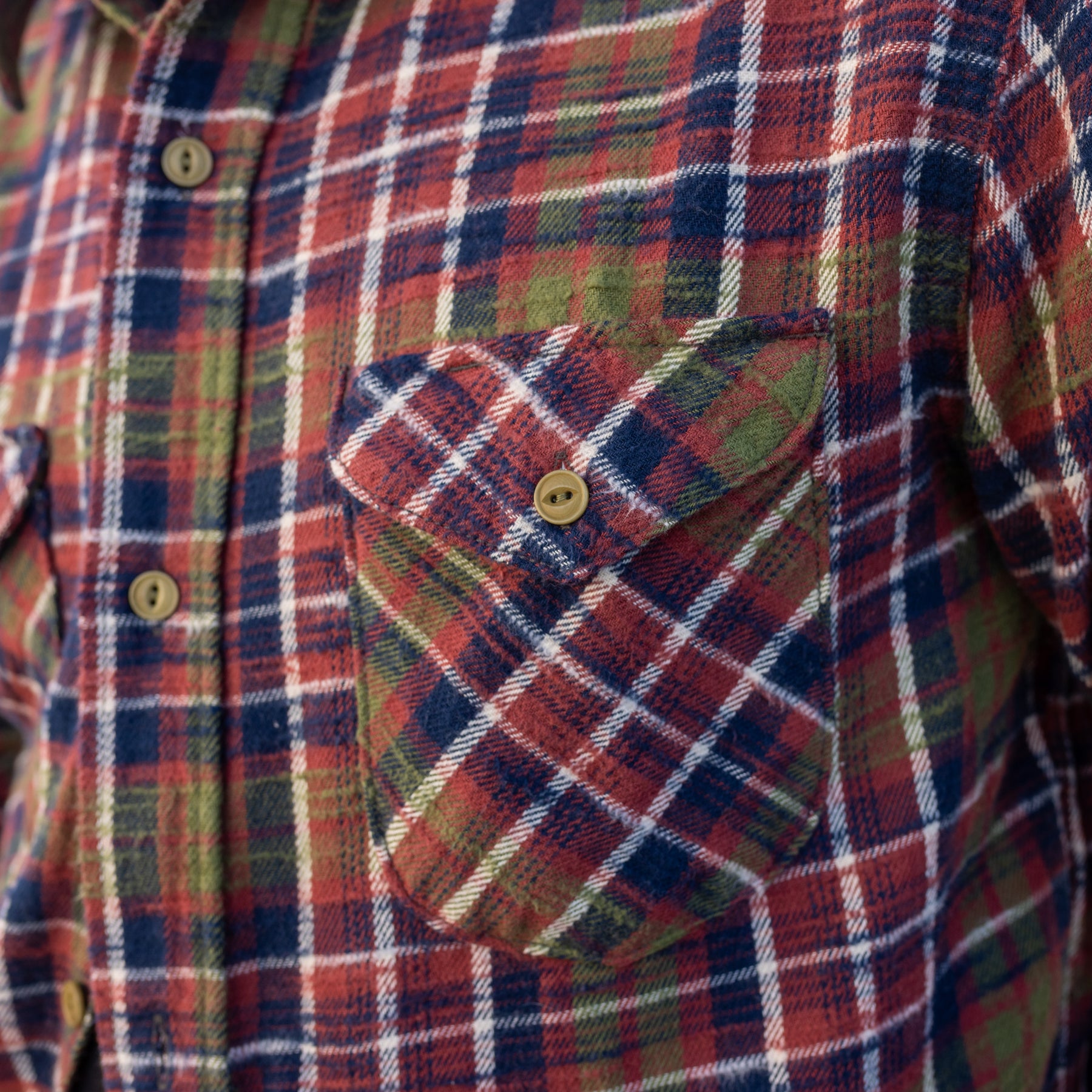UES Slubby Flannel Shirt Red
