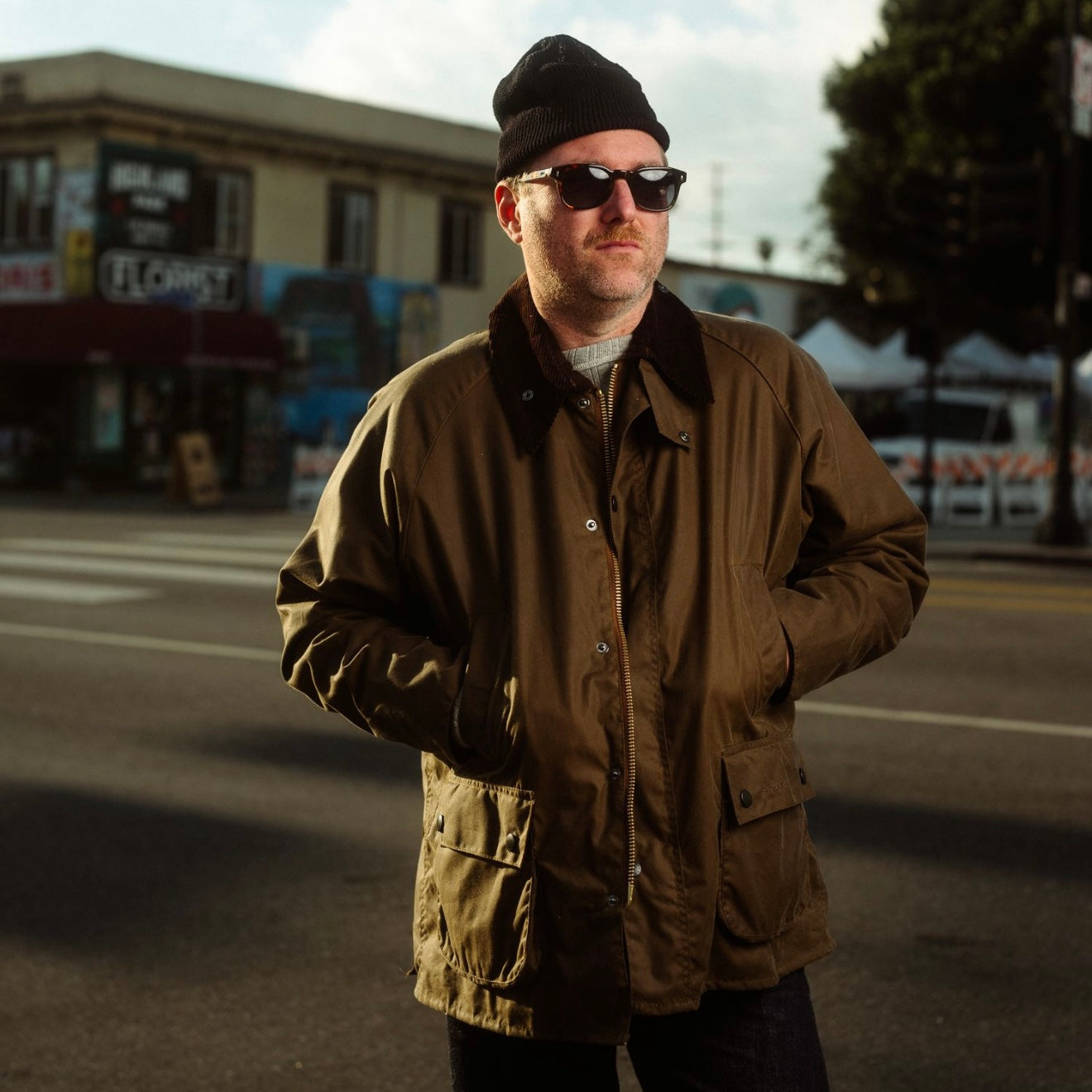 Barbour Bedale Wax Jacket Bark - Main Image