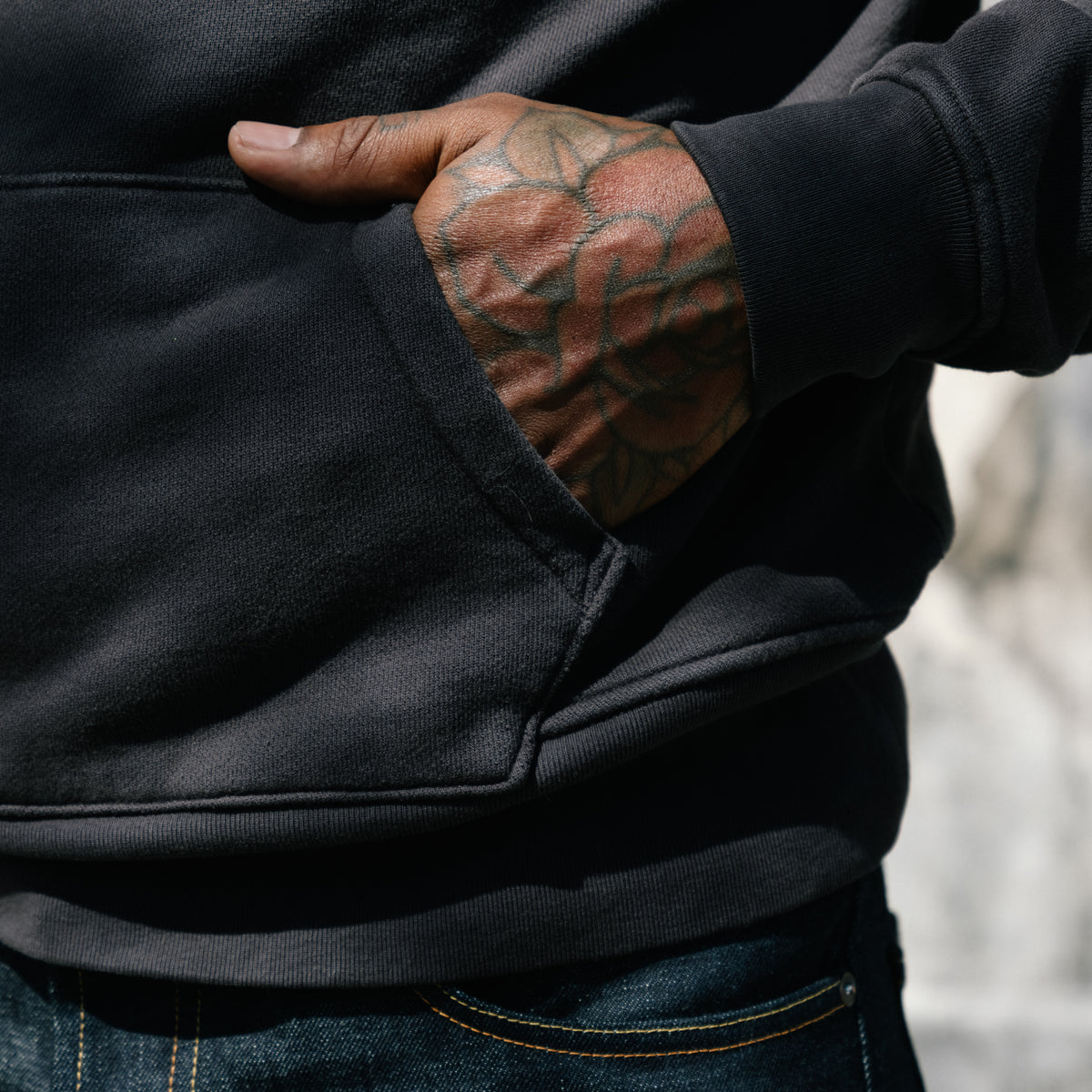 Imogene + Willie Davenport Hoodie in Faded Black