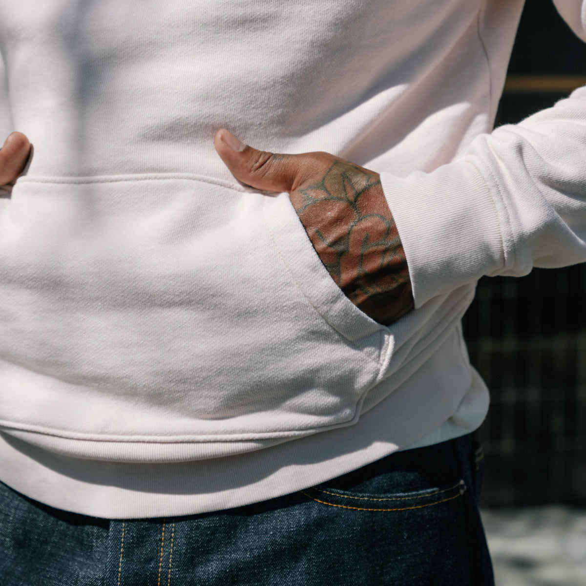 Imogene + Willie Davenport Hoodie in Pink Stone