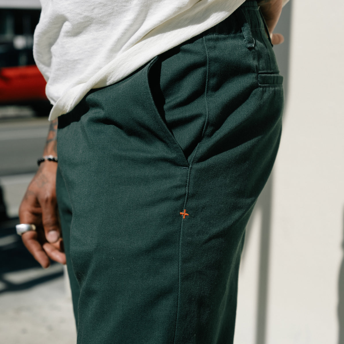 Imogene + Willie Oceanside Relaxed Pant Spruce
