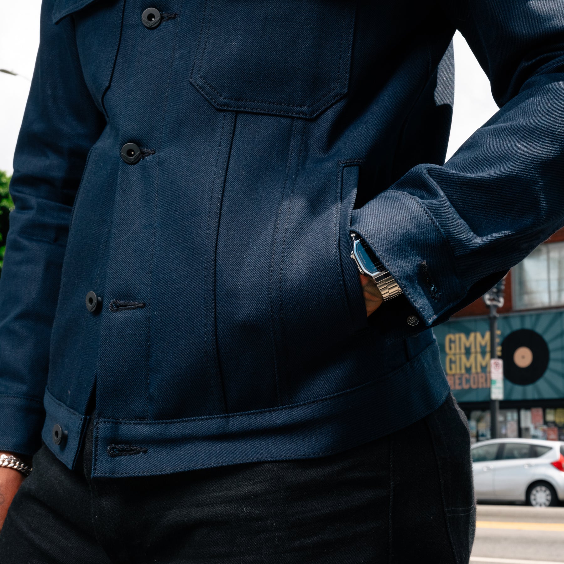 Rogue Territory 13.5oz Cruiser Jacket Indigo x Black