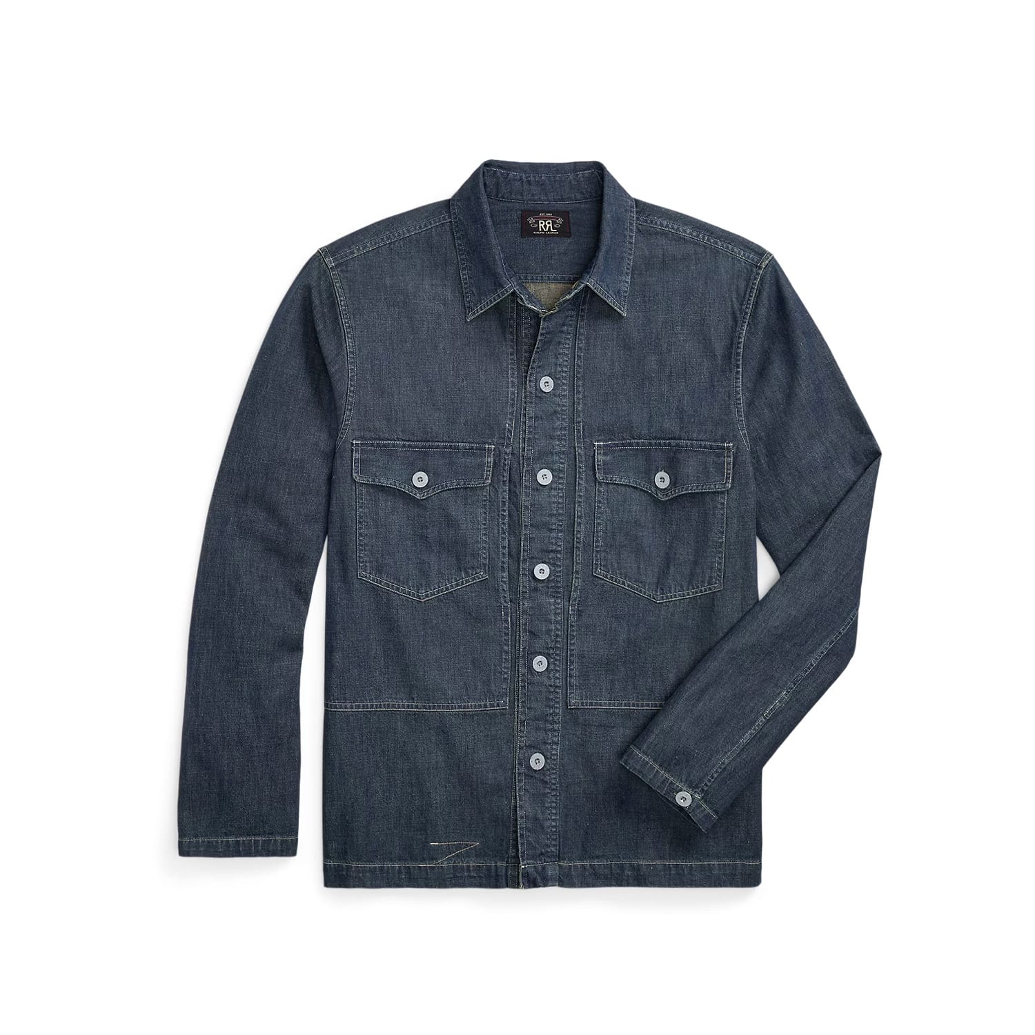 RRL Indigo Denim Overshirt Dark Wash
