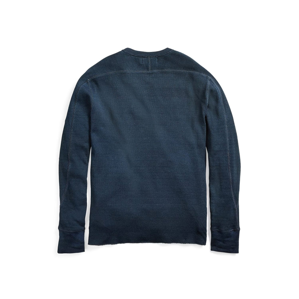 RRL Indigo Jacquard-Knit Crewneck Rinsed Blue Indigo