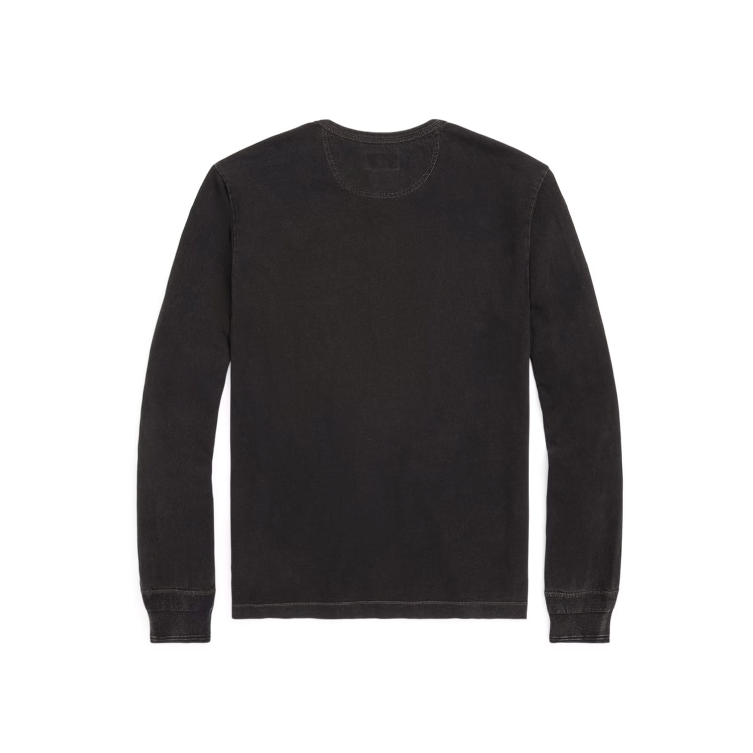 RRL Indigo Jersey Henley Shirt Sulphur Black