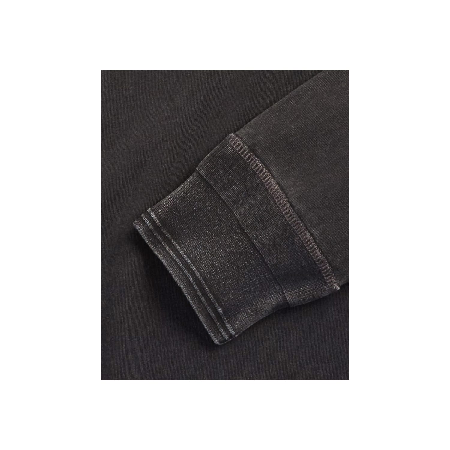 RRL Indigo Jersey Henley Shirt Sulphur Black