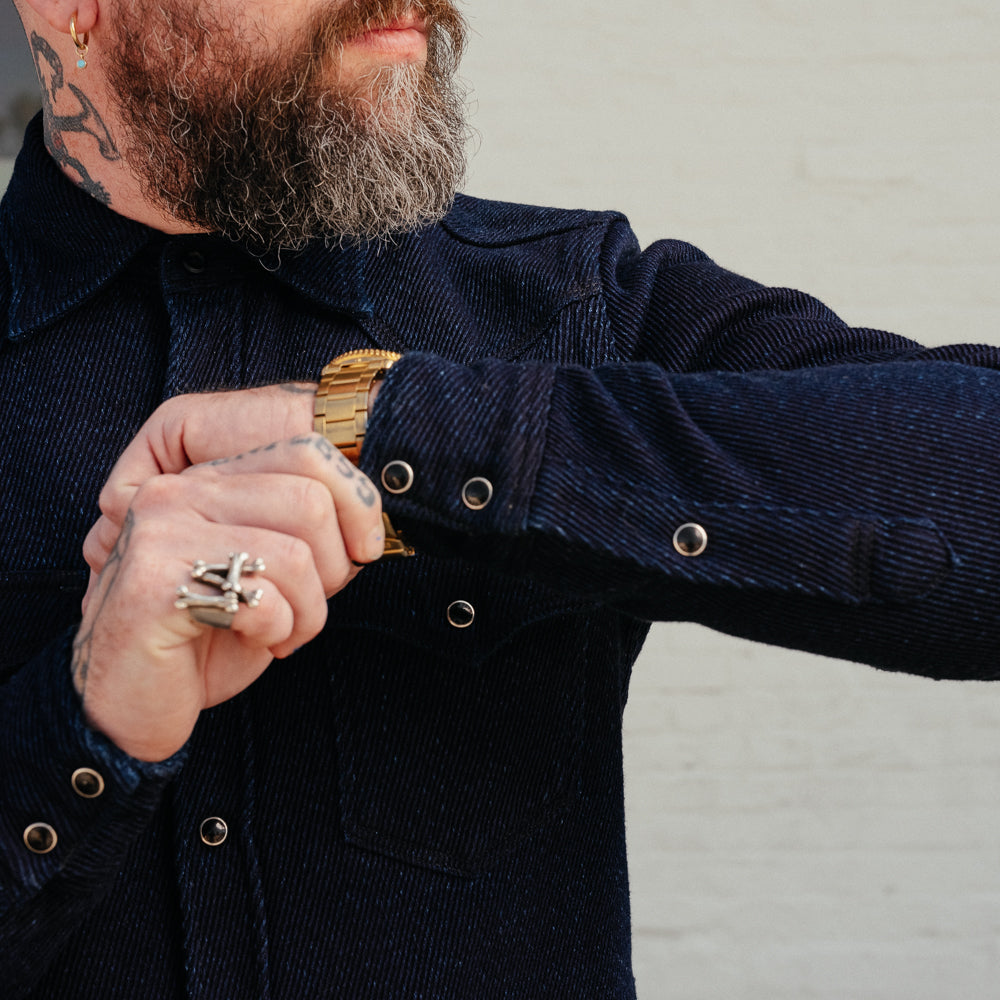 Iron Heart IHSH-208-IND Kersey Western Shirt Indigo
