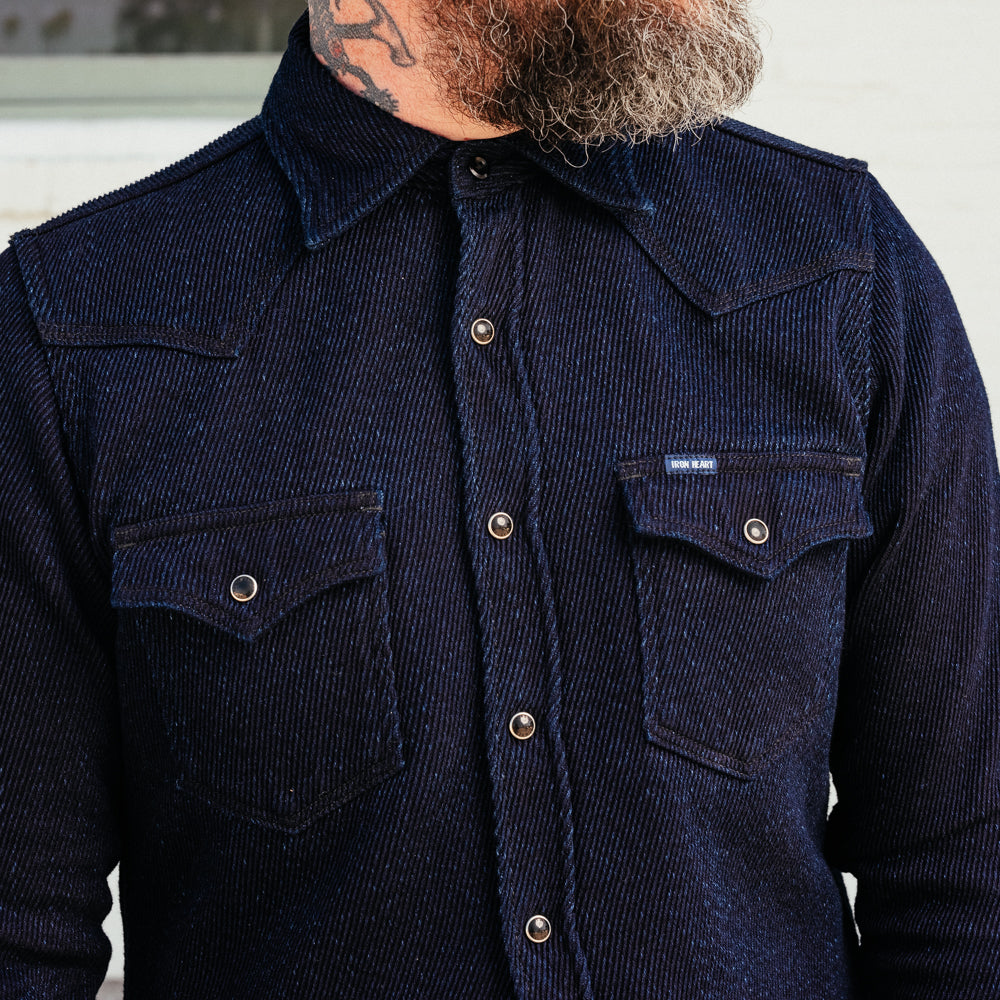 Iron Heart IHSH-208-IND Kersey Western Shirt Indigo