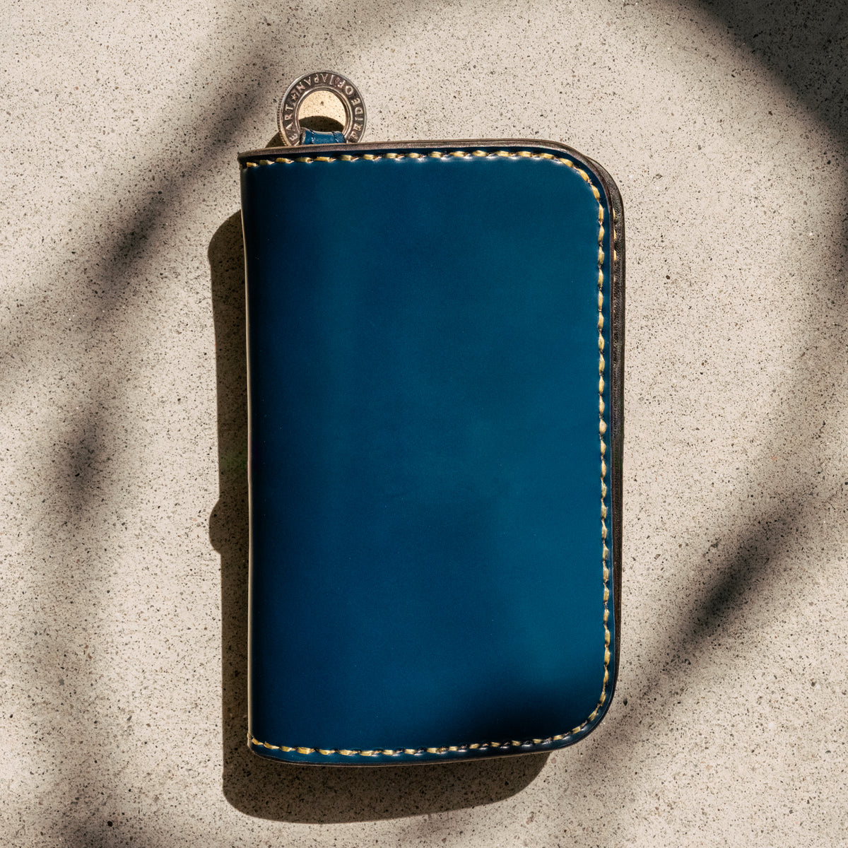 Iron Heart IHG-02-NAV Medium Shell Cordovan Wallet Navy Blue