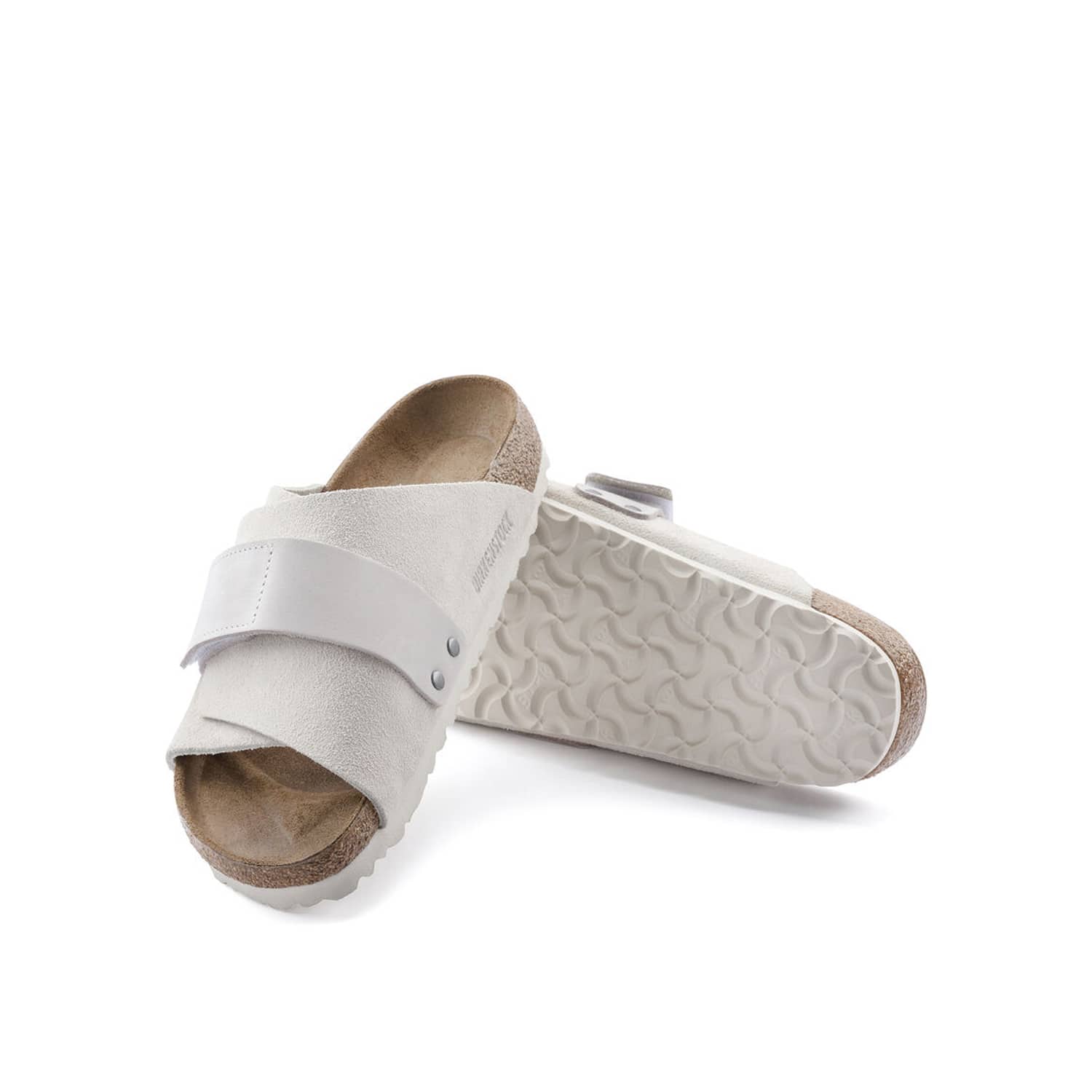 Birkenstock Kyoto Nubuck Suede Leather Antique White