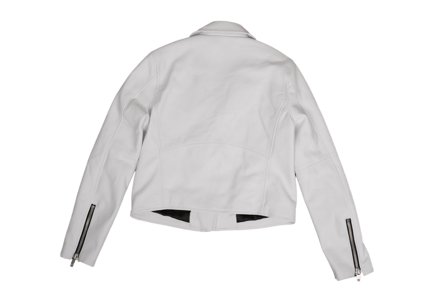 Women's Laer Brand New Standard Leather Motorcycle Jacket White FINAL SALE