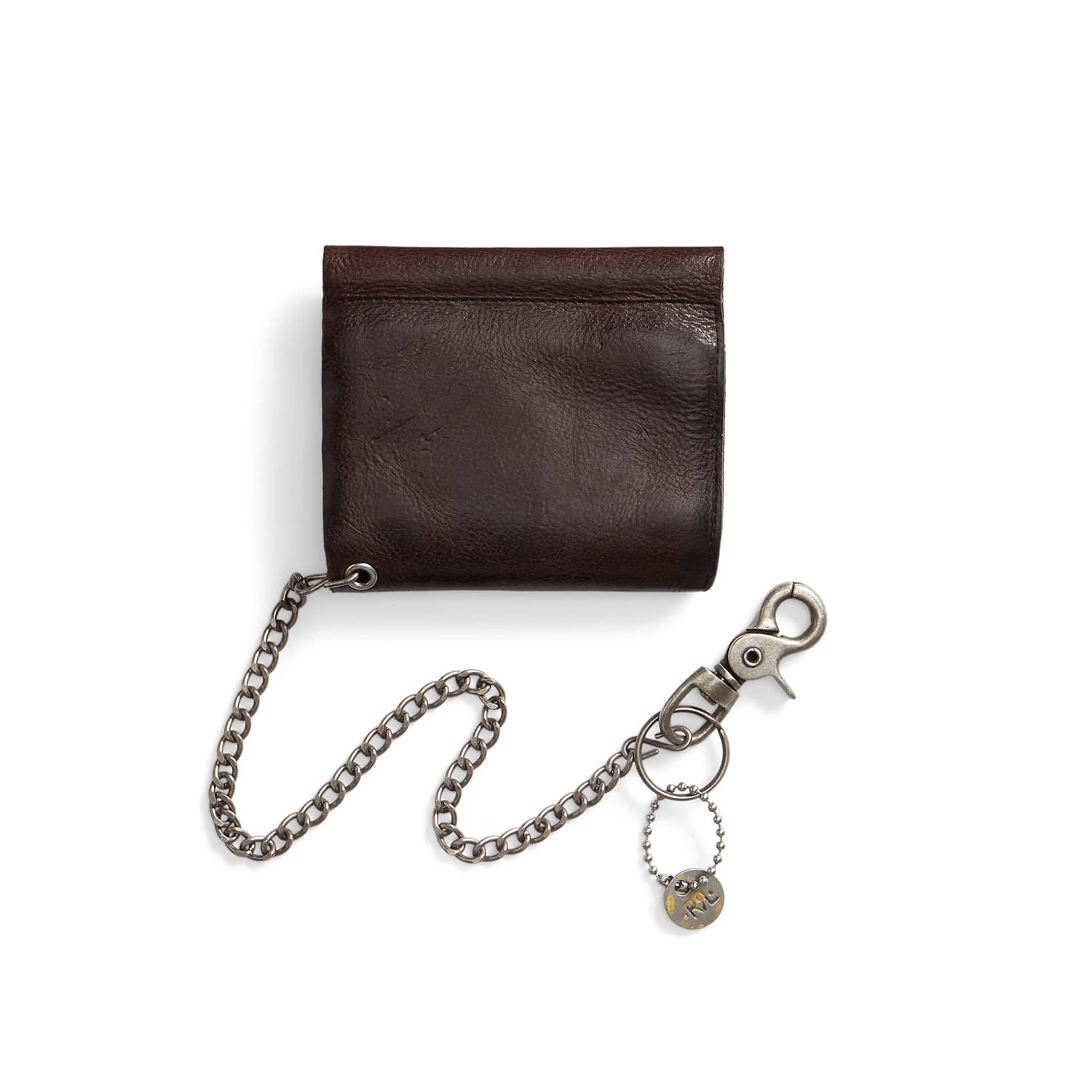 RRL Leather Chain Wallet Dark Brown