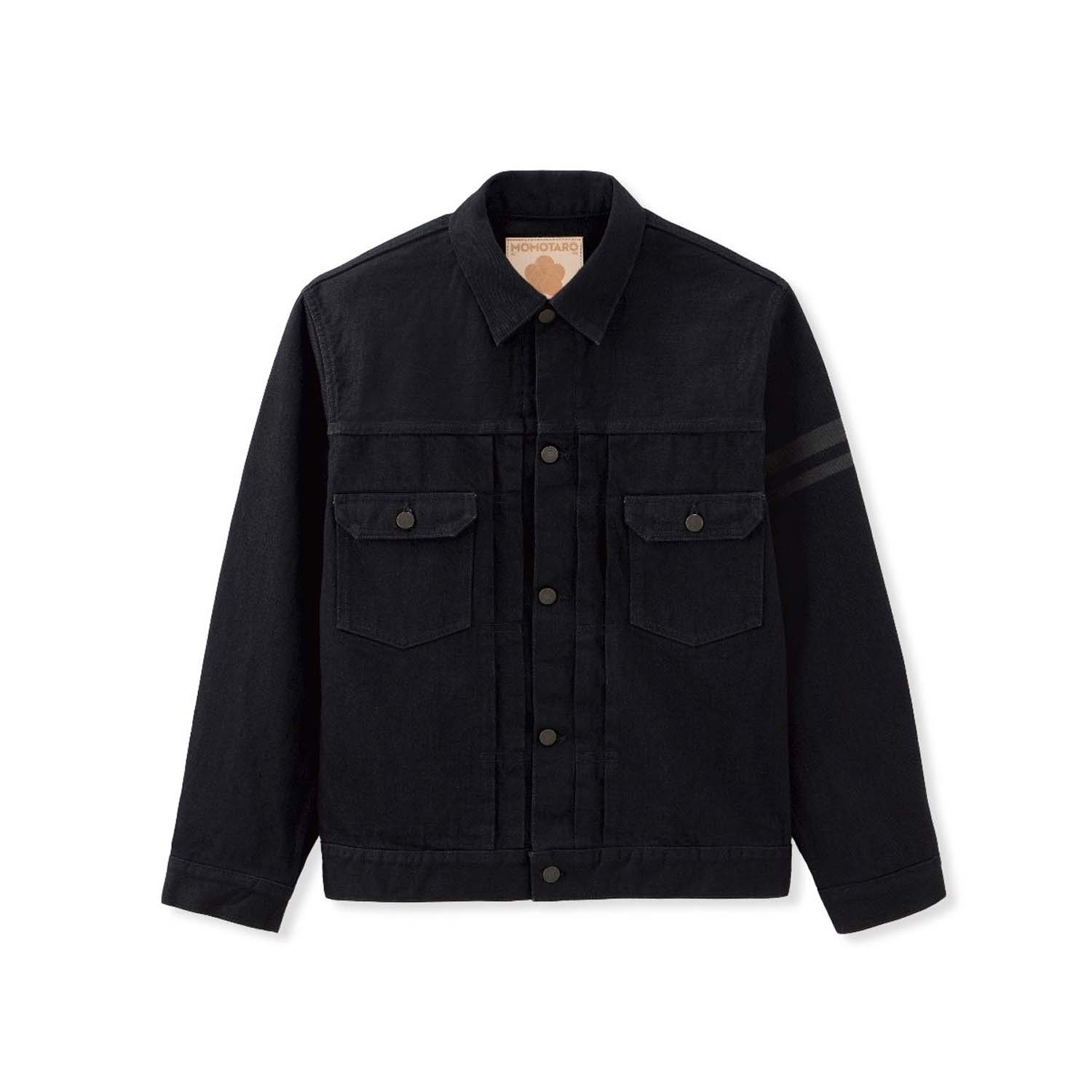 Momotaro MMGJ11025S #002 15.7oz Classic Denim Jacket Black