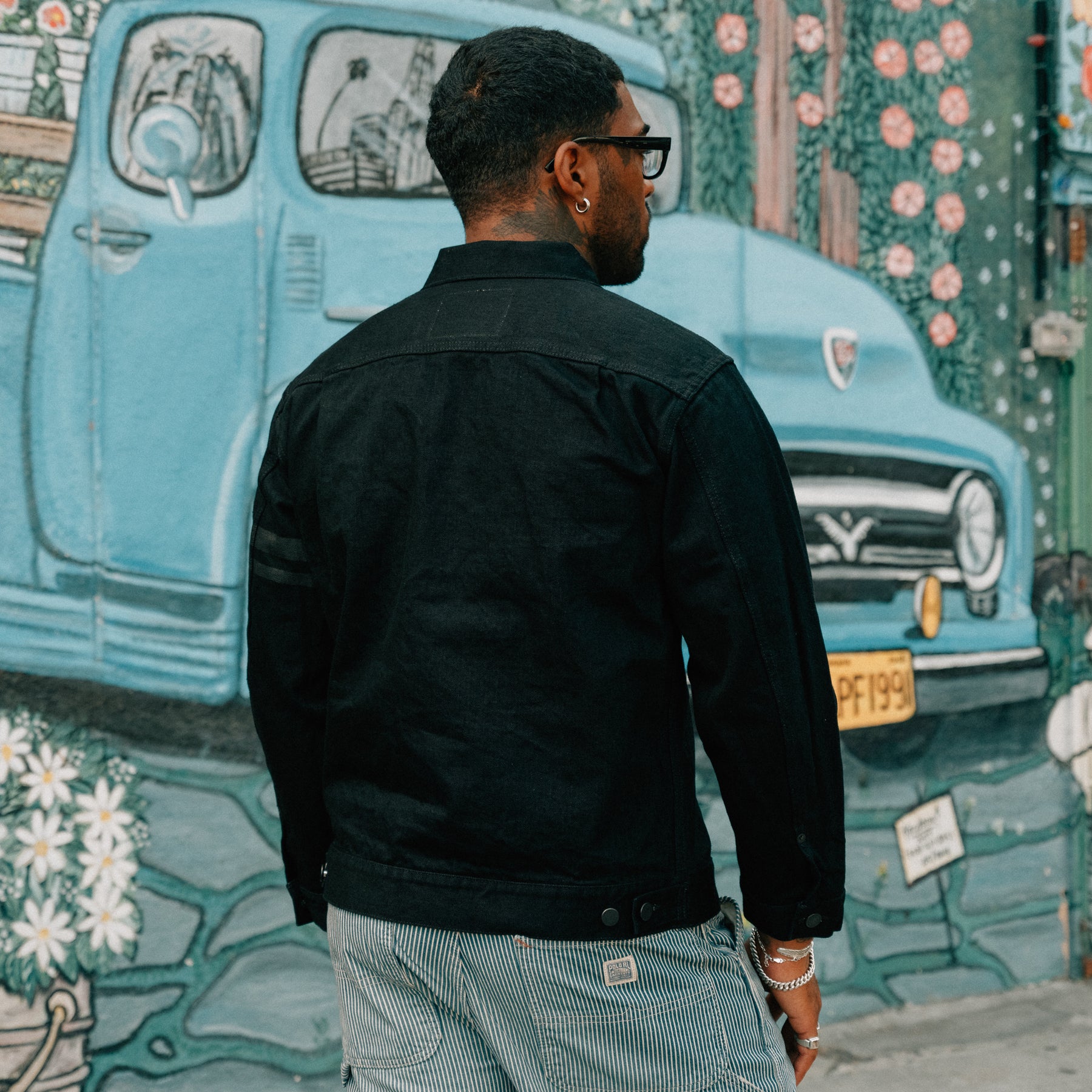 Momotaro MMGJ11025S #002 15.7oz Classic Denim Jacket Black