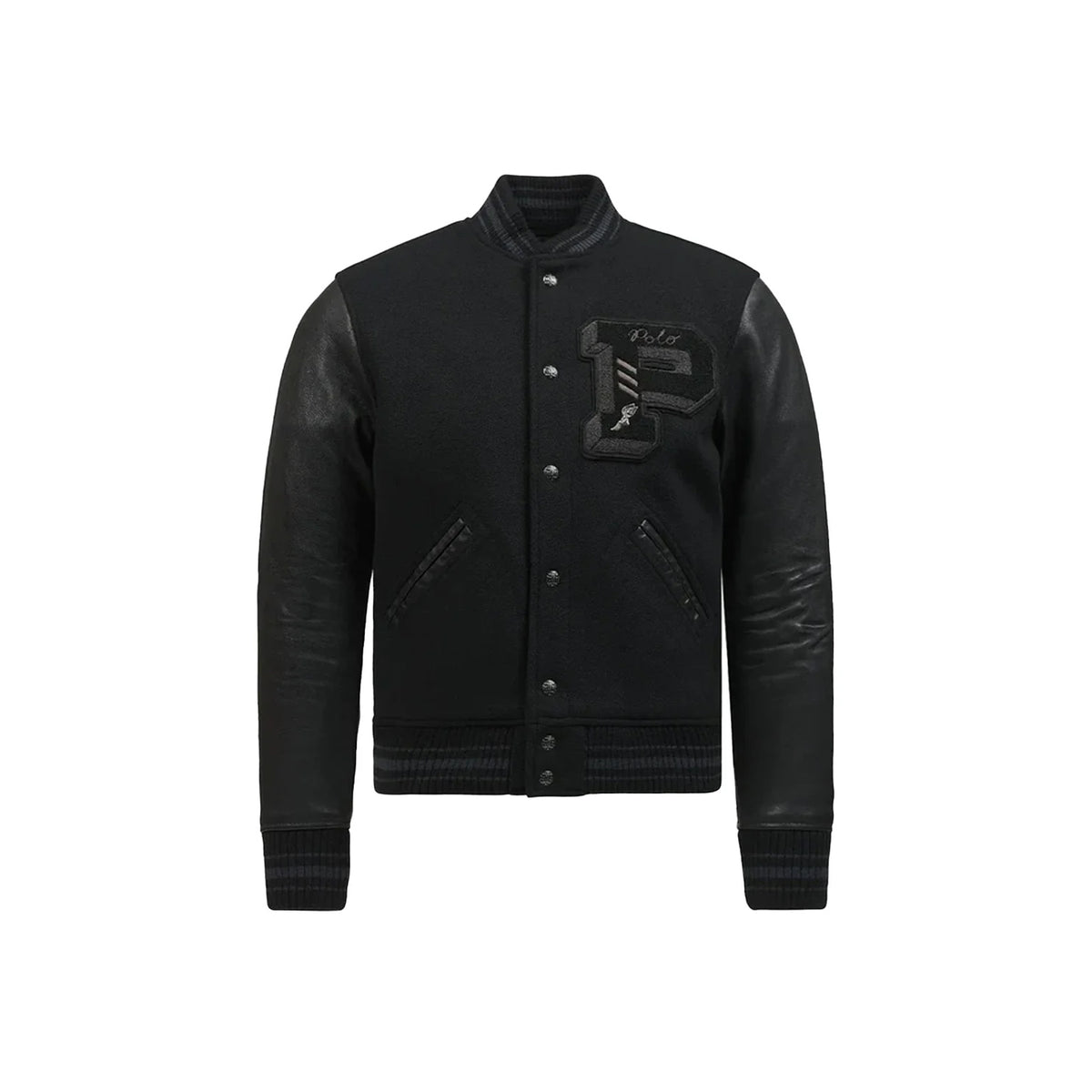 Polo Ralph Lauren Iconic Letterman Jacket Polo Black