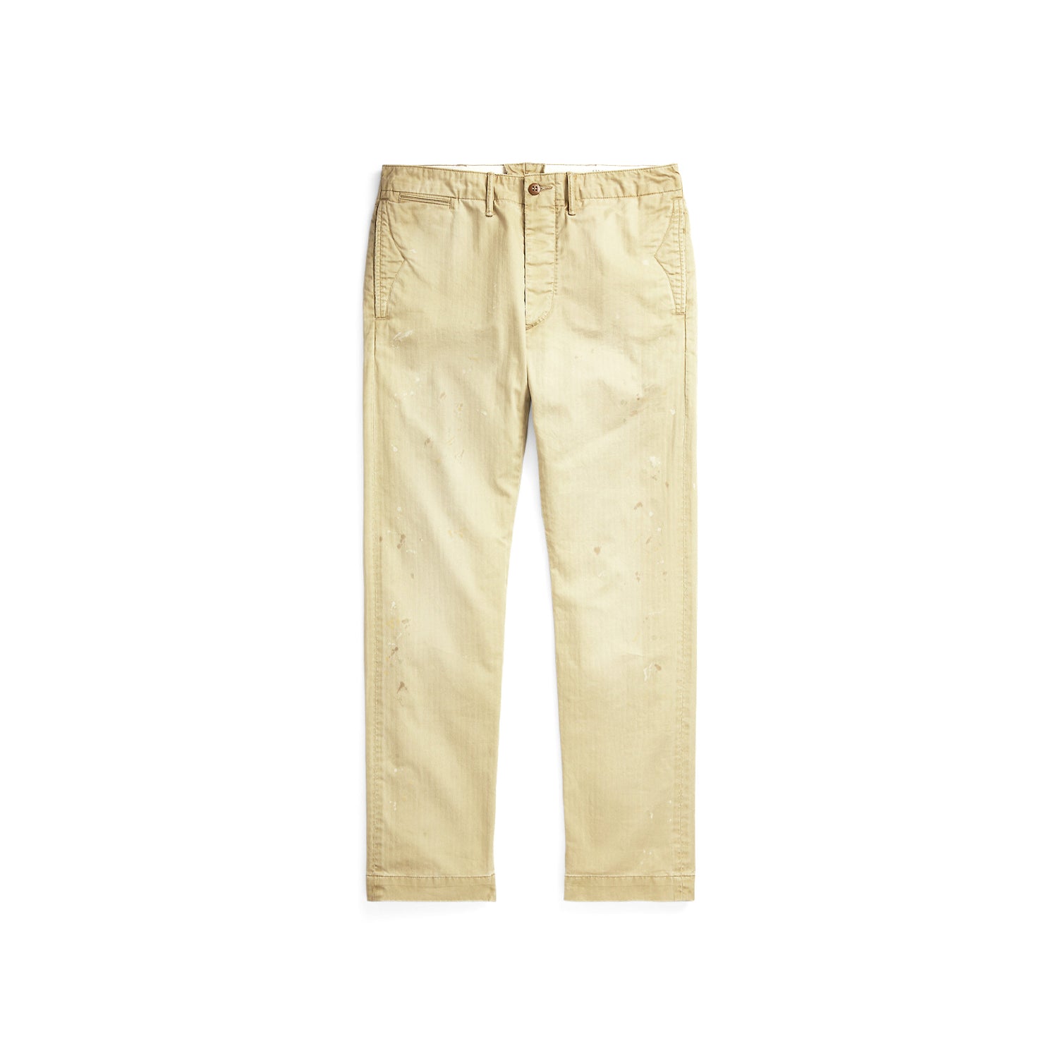 Officer Distressed Herringbone Pant Vintage Khaki