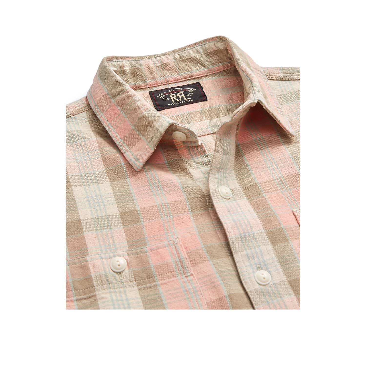 Plaid Woven Workshirt Pink Multi