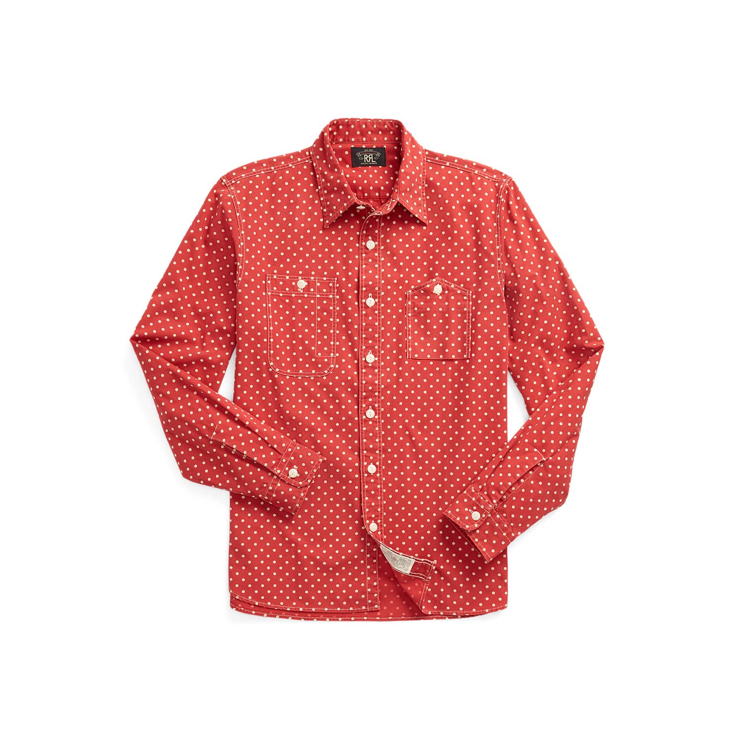 Polka-Dot Woven Workshirt Red/Cream